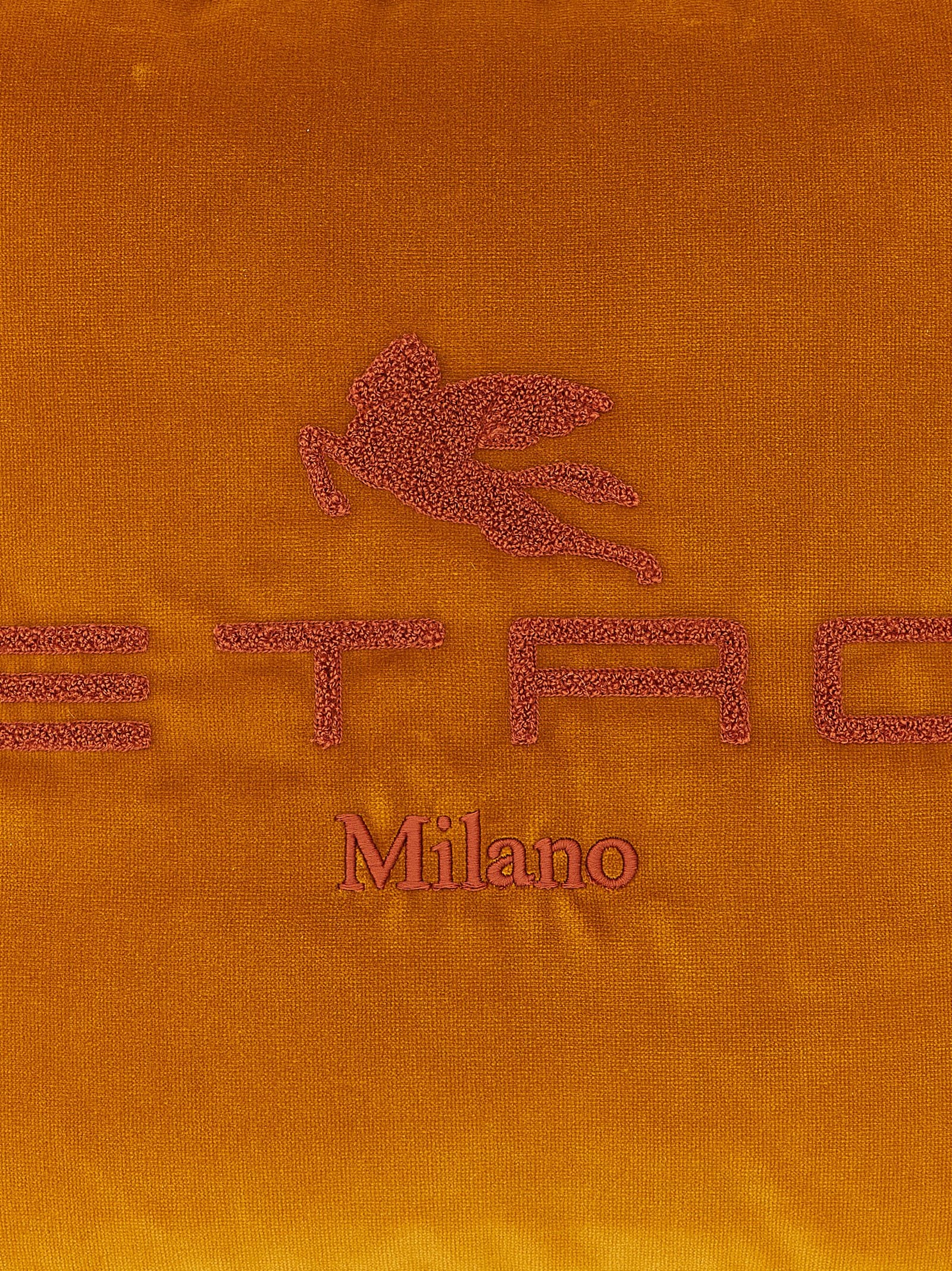 Etro Home Spunga Logo Cushion