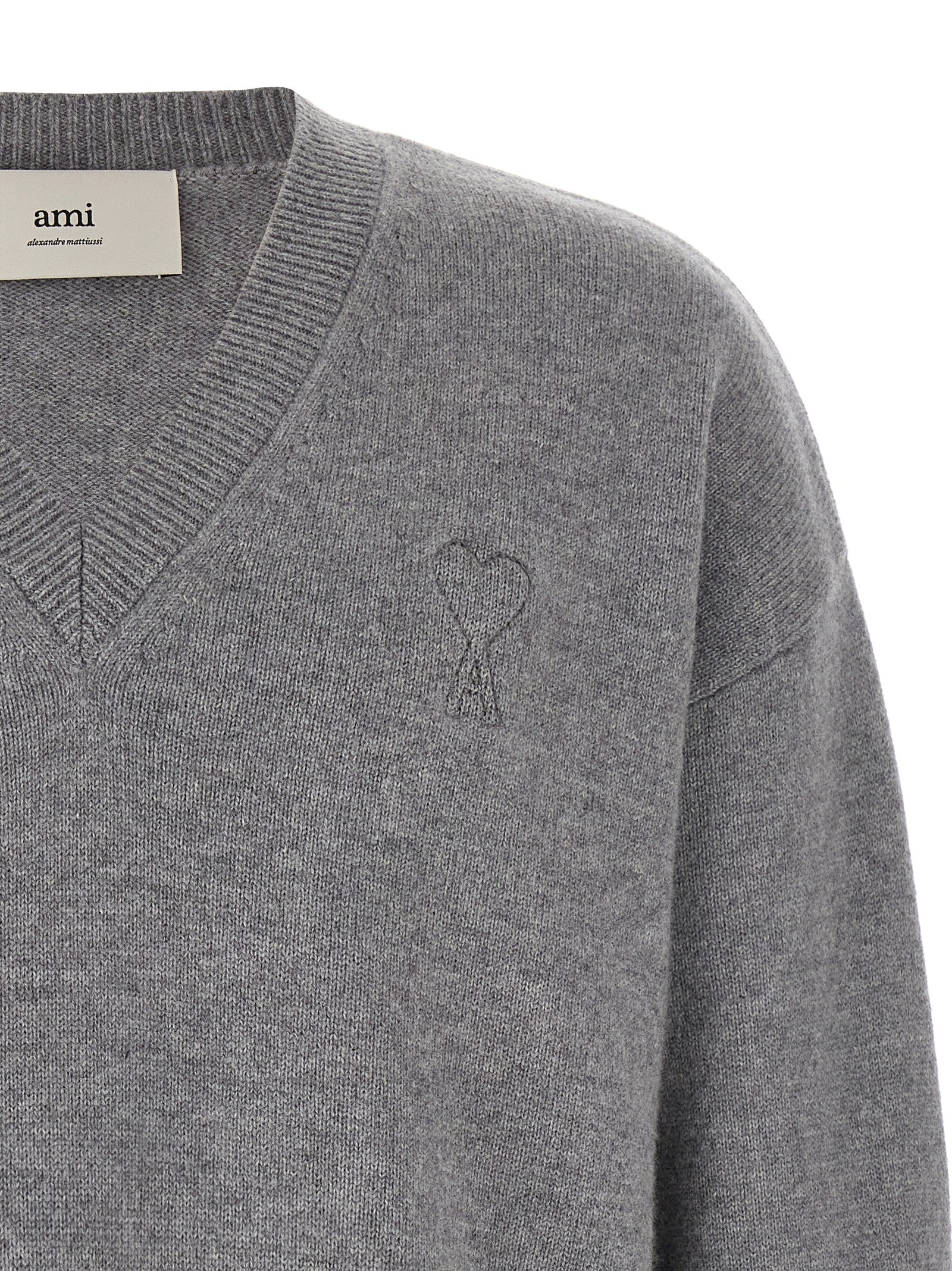 Ami Paris Puff Logo Patch Sweater