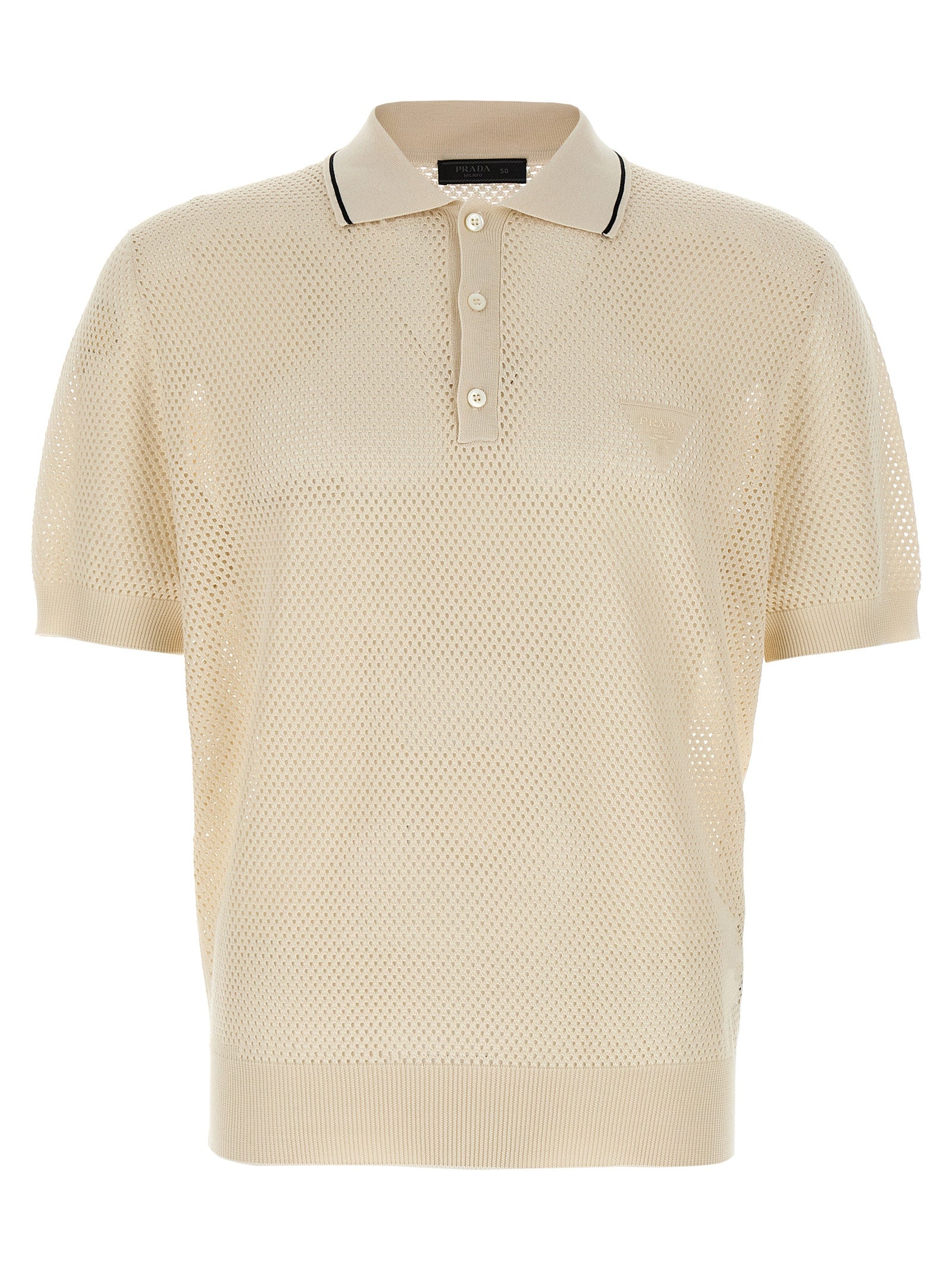 Prada Openwork Polo Shirt