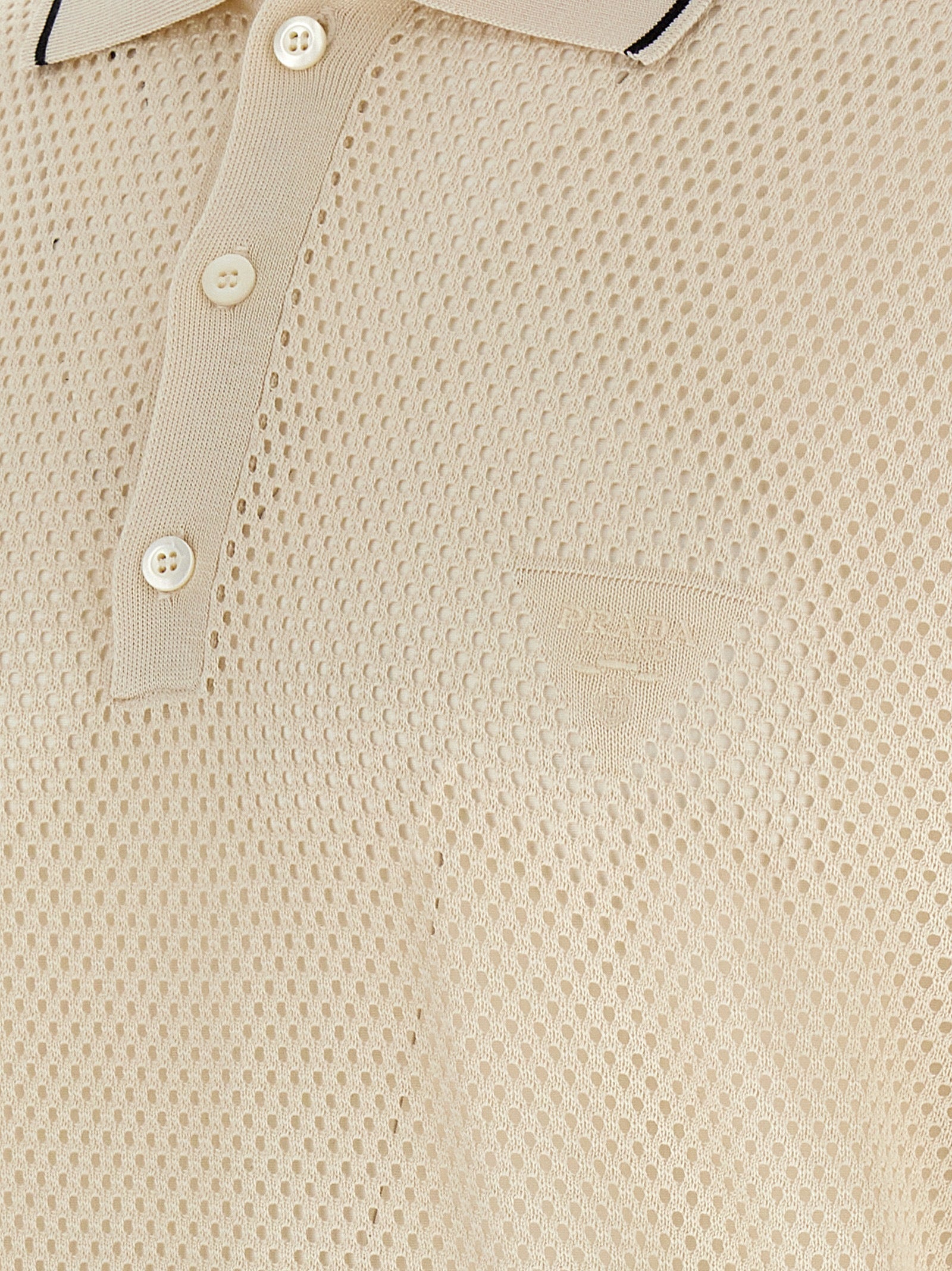 Prada Openwork Polo Shirt