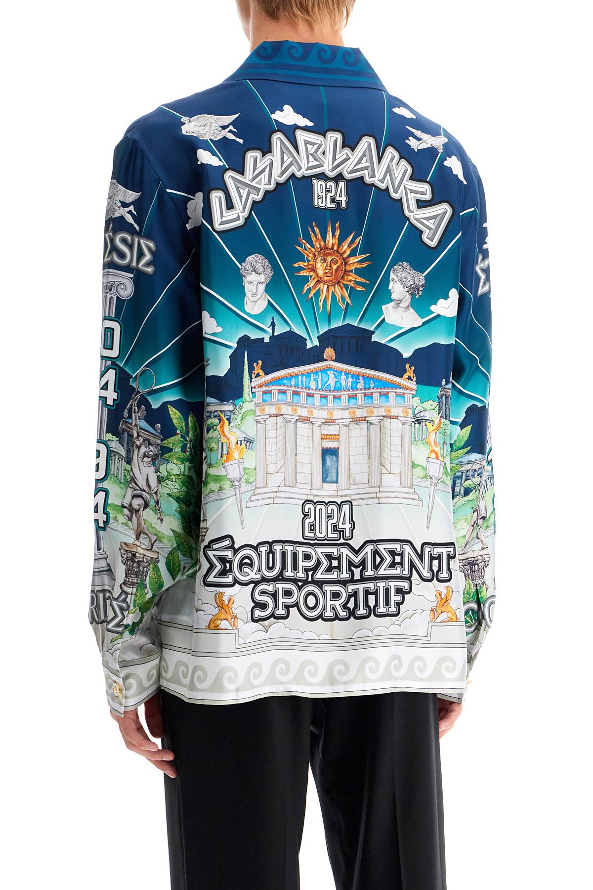 Casablanca Silk Shirt From Le Temple Du Sport Blue