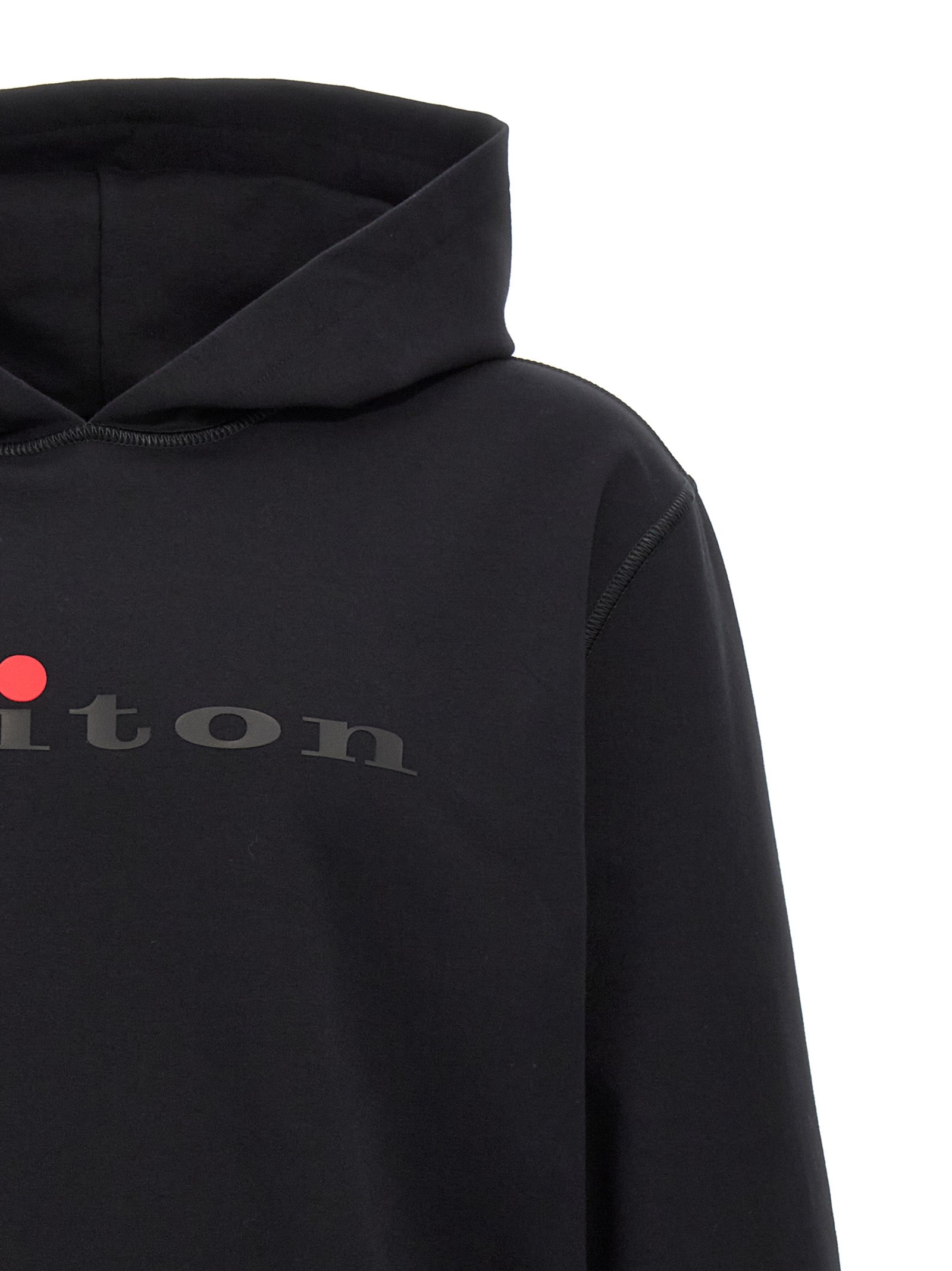 Kiton Logo Print Hoodie