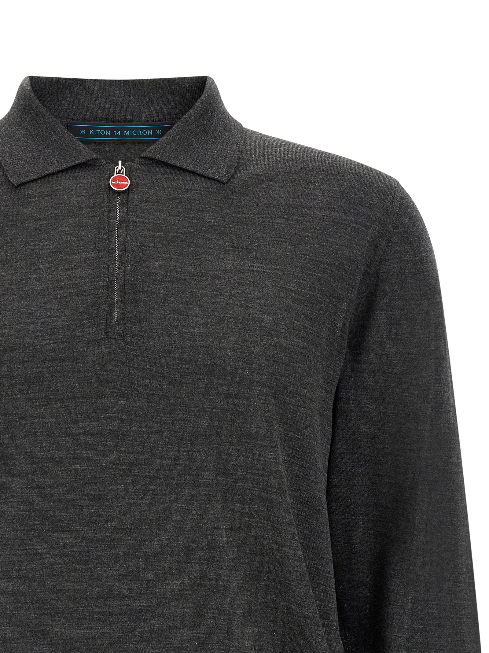 Kiton Wool Polo Shirt 14 Microns