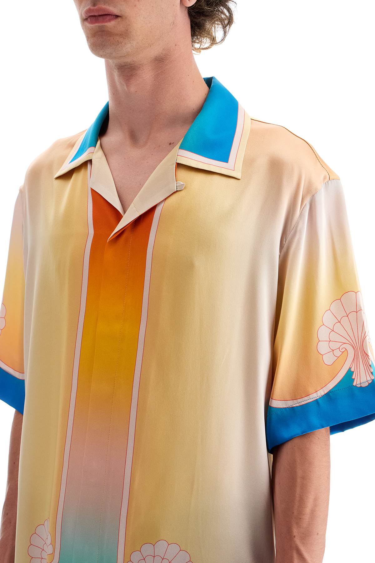 Casablanca Short-Sleeved Silk Shirt