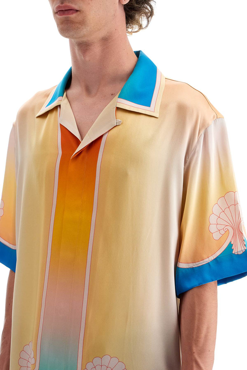 Casablanca Short-Sleeved Silk Shirt Multicolor