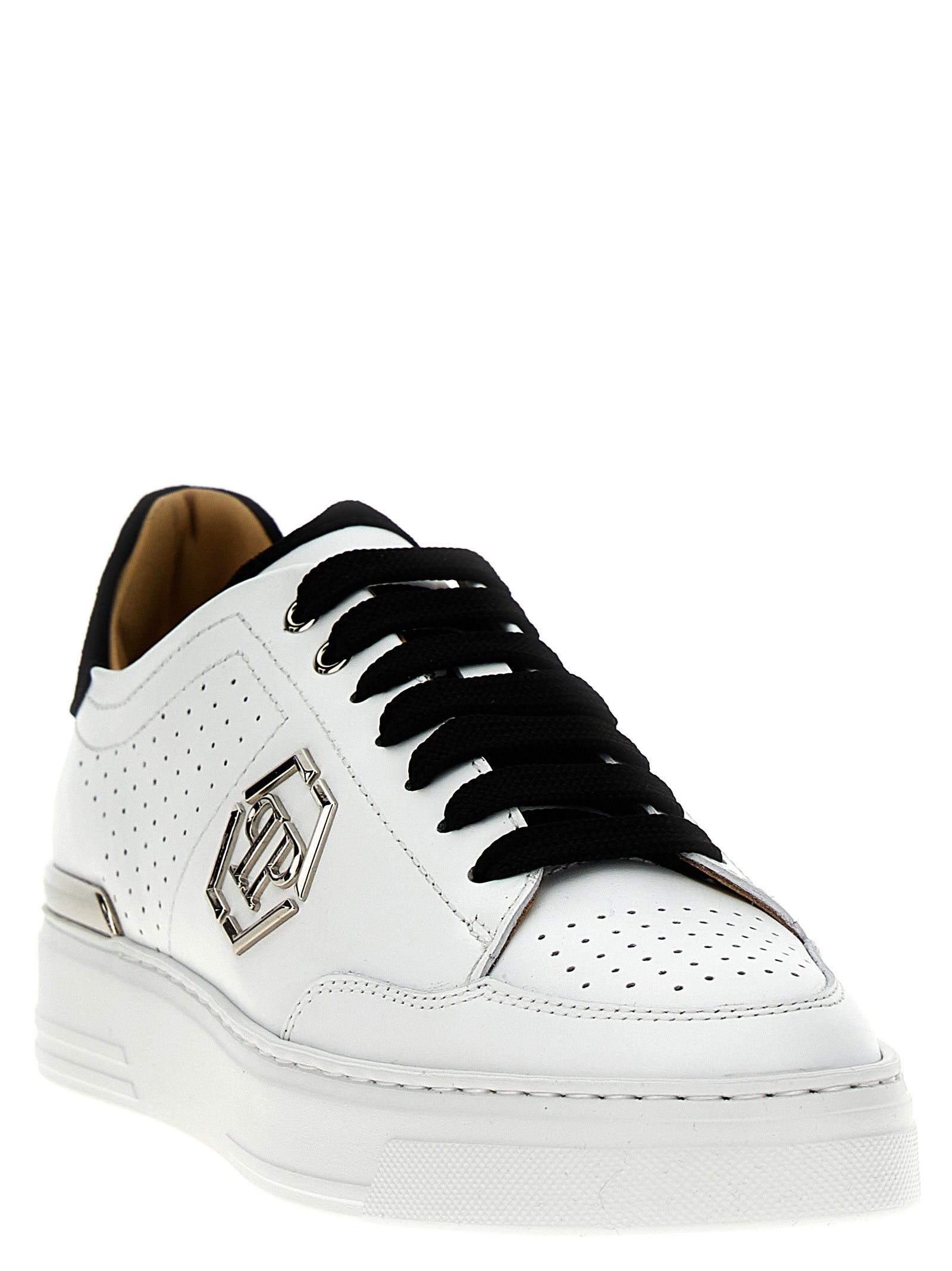 Philipp Plein 'Mix Leather Lo-Top' Sneakers