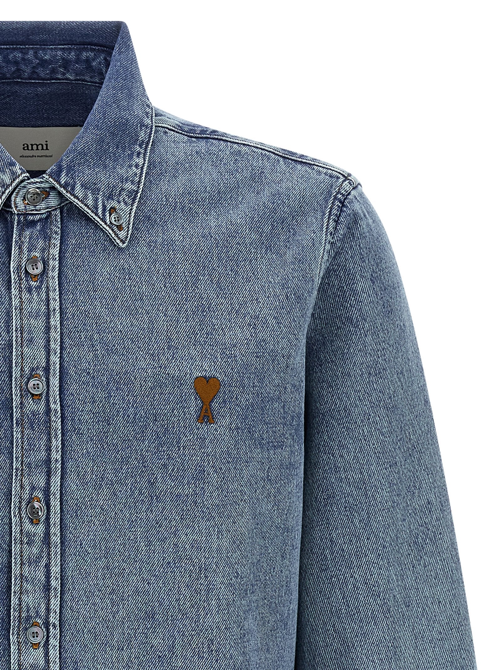 Ami Paris 'Ami De Coeur' Denim Shirt