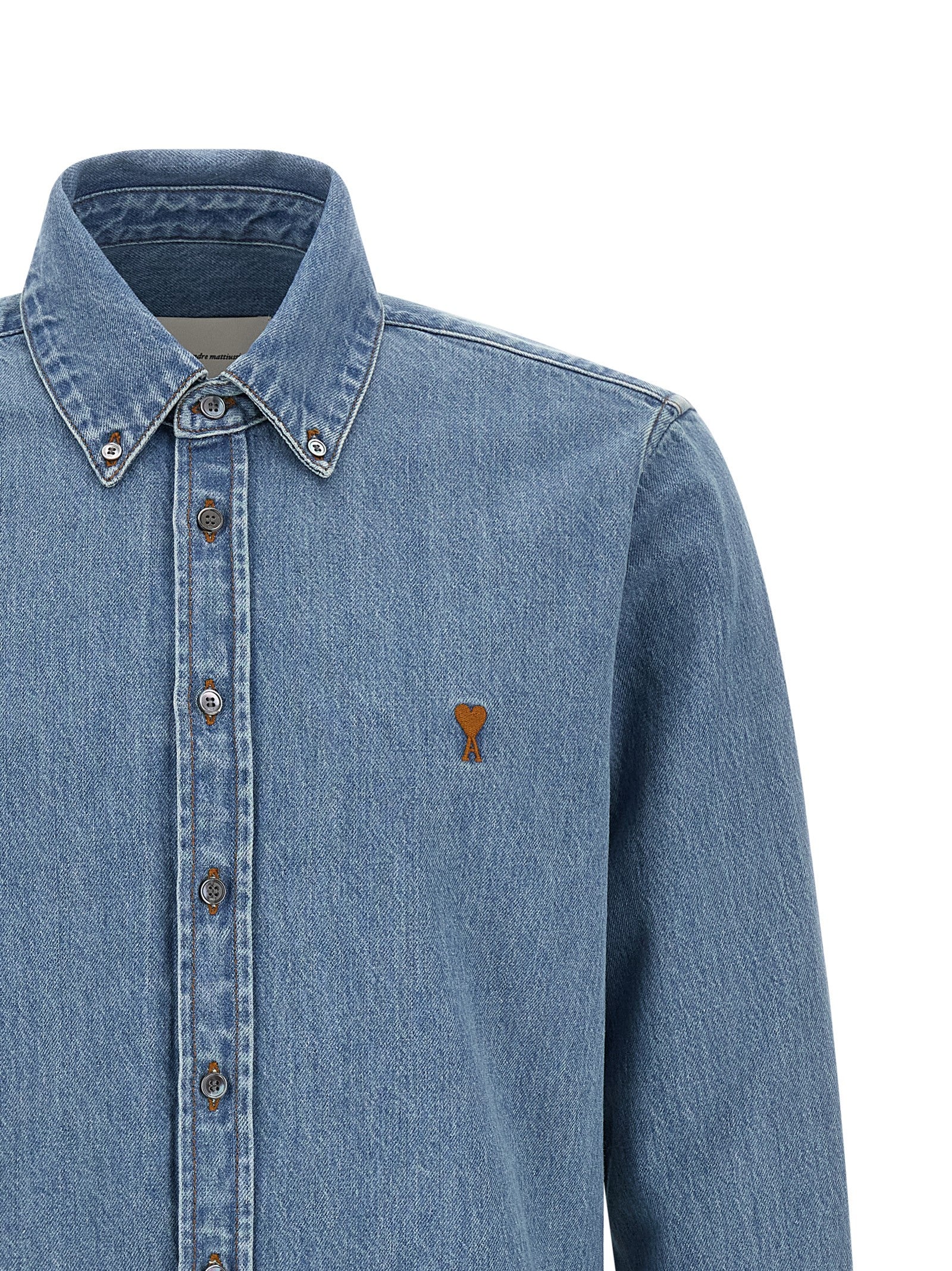 Ami Paris 'Ami De Coeur' Denim Shirt