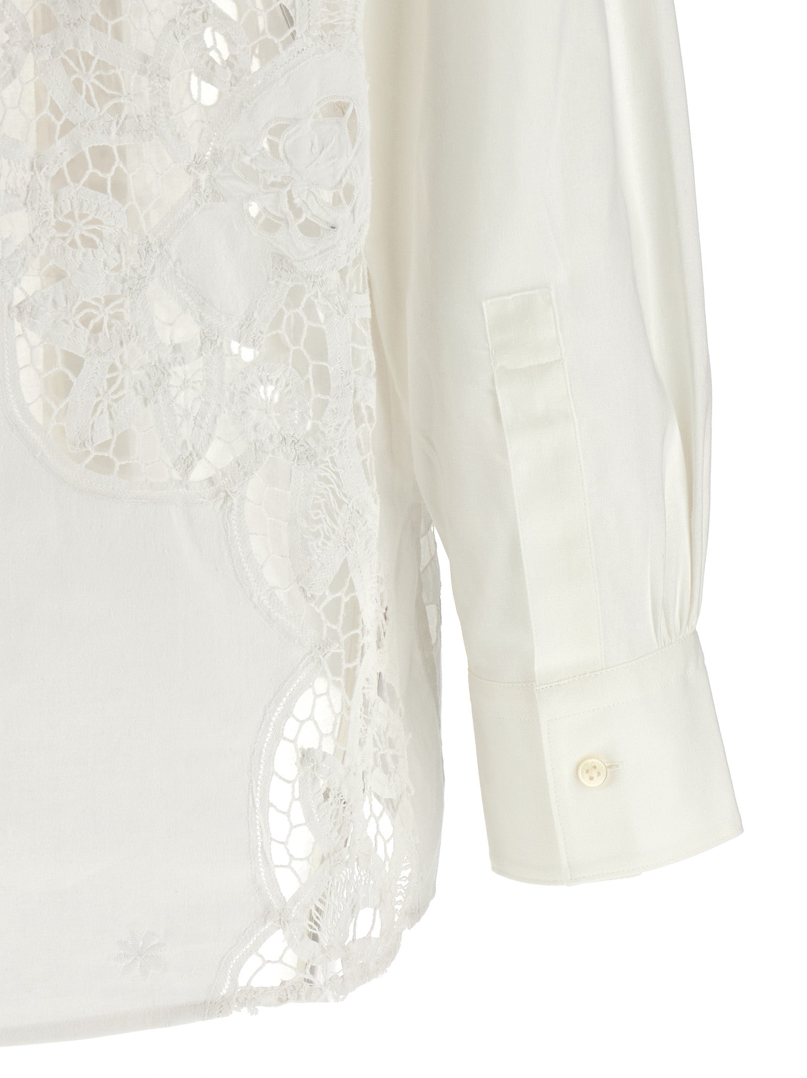 Marine Serre Cut-Out Embroidery Shirt