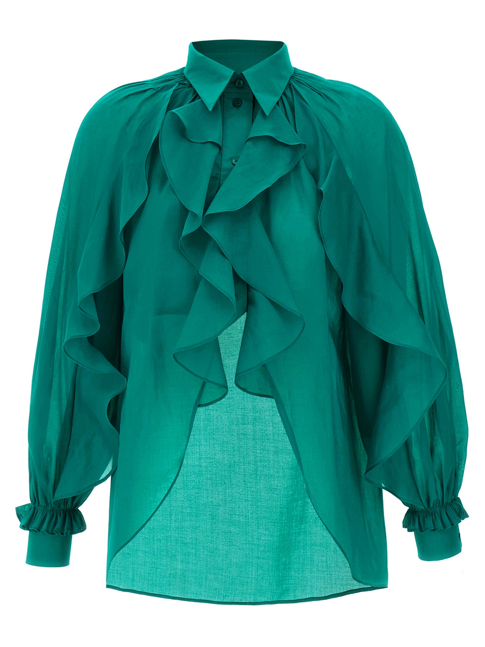 Alberta Ferretti Ruffled Shirt And Ruffles