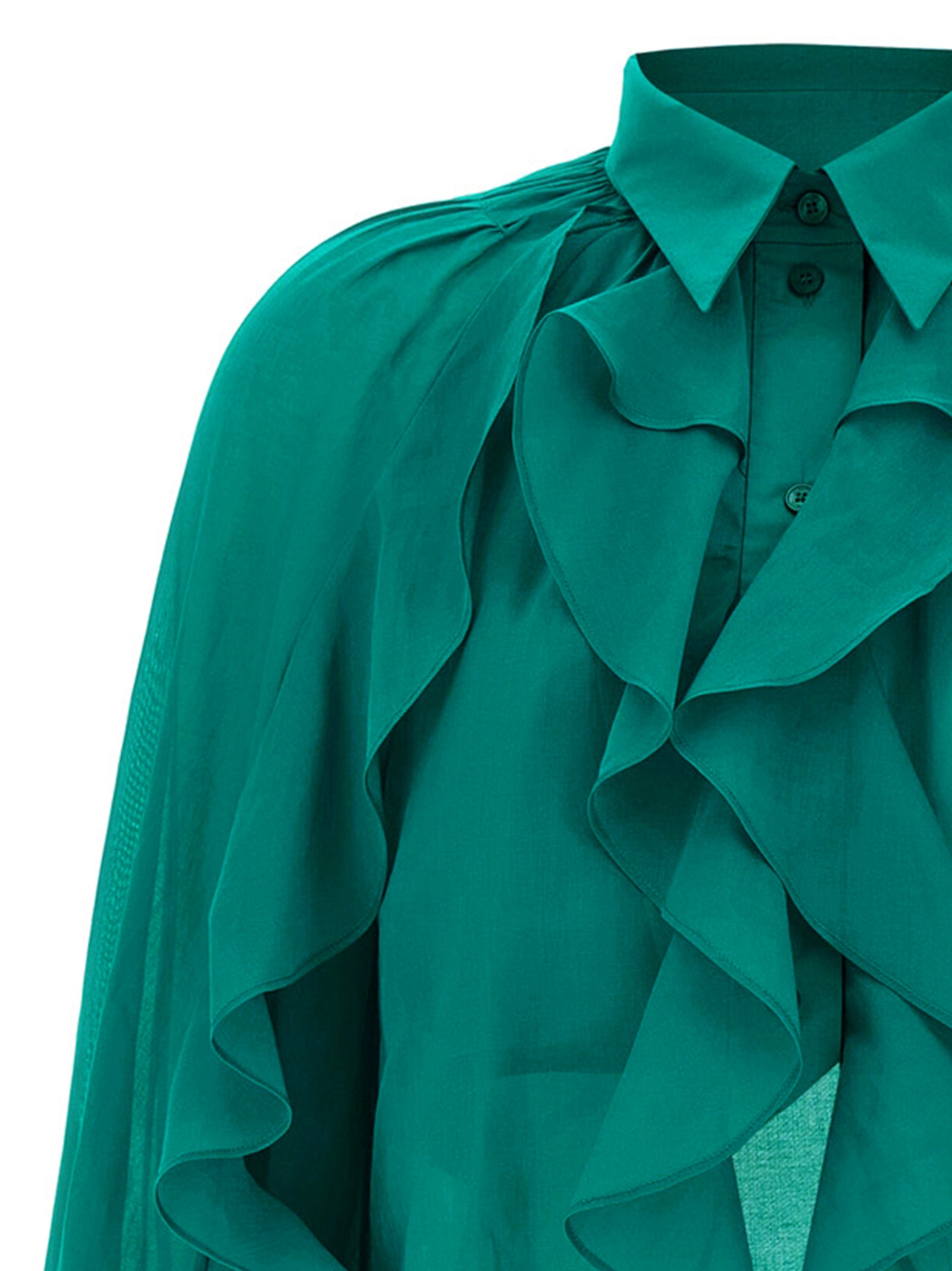 Alberta Ferretti Ruffled Shirt And Ruffles