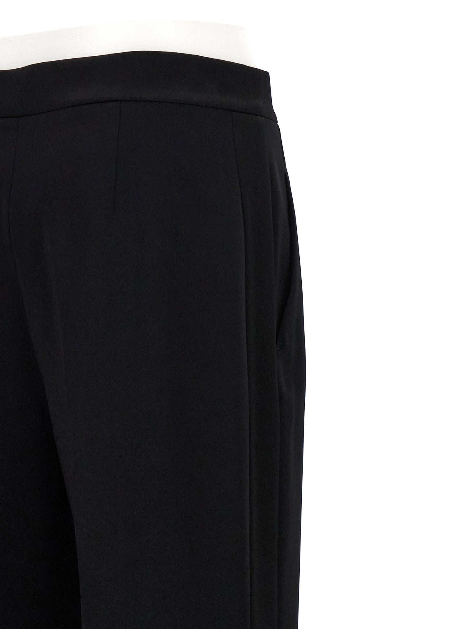 Alberta Ferretti Satin Band Pants