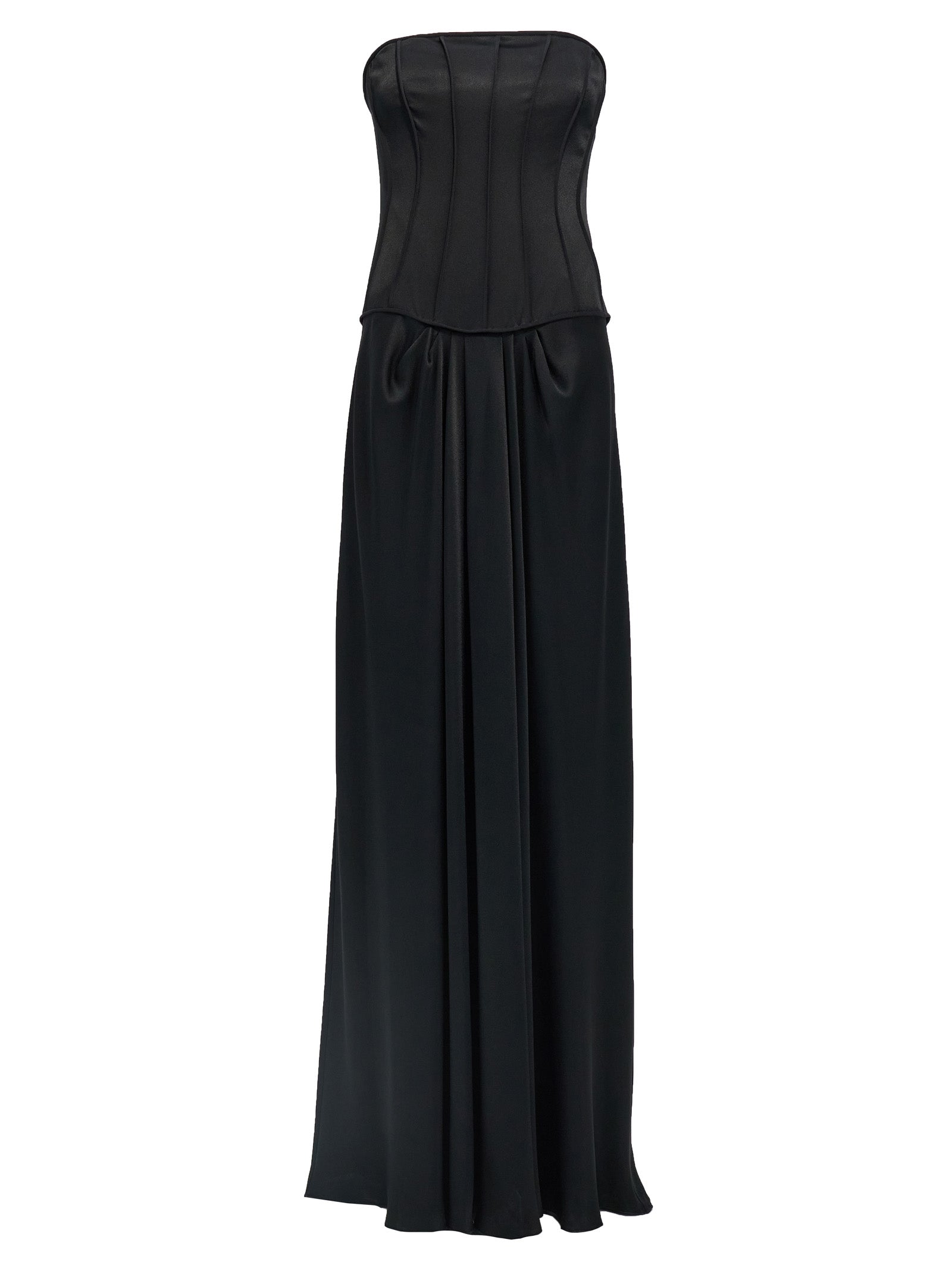 Alberta Ferretti Corset Satin Dress