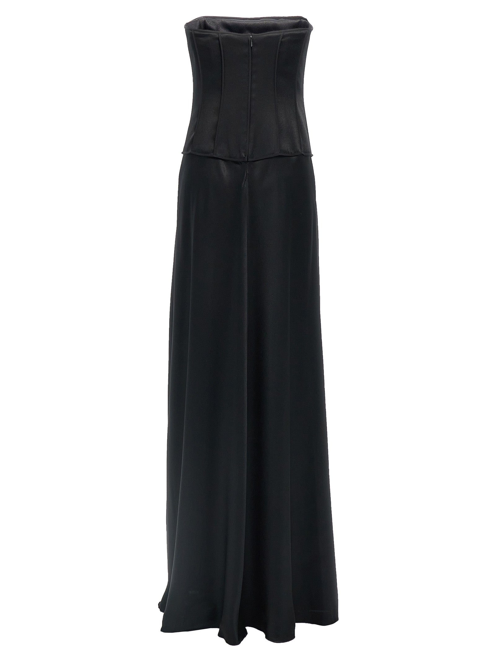 Alberta Ferretti Corset Satin Dress