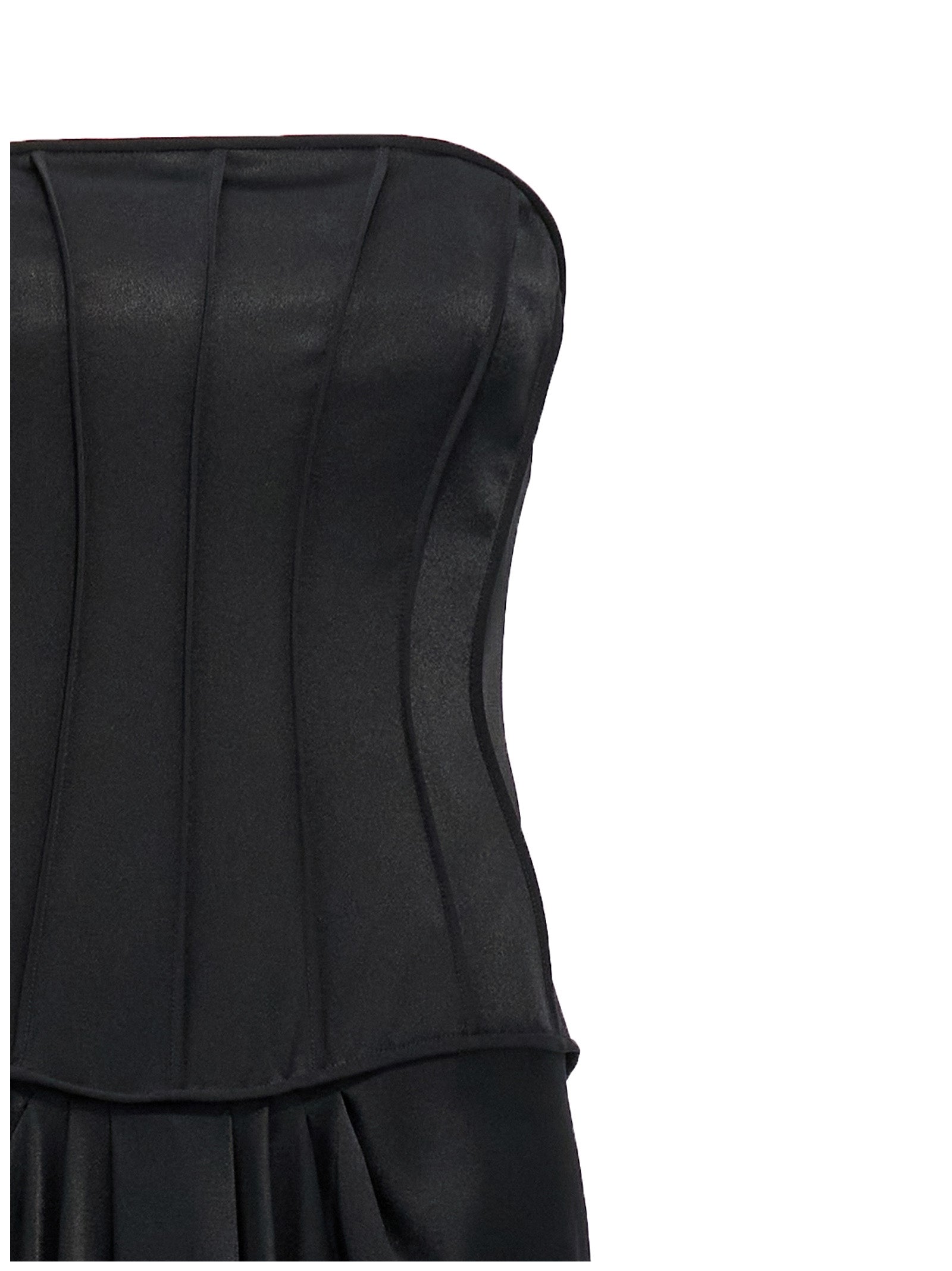 Alberta Ferretti Corset Satin Dress