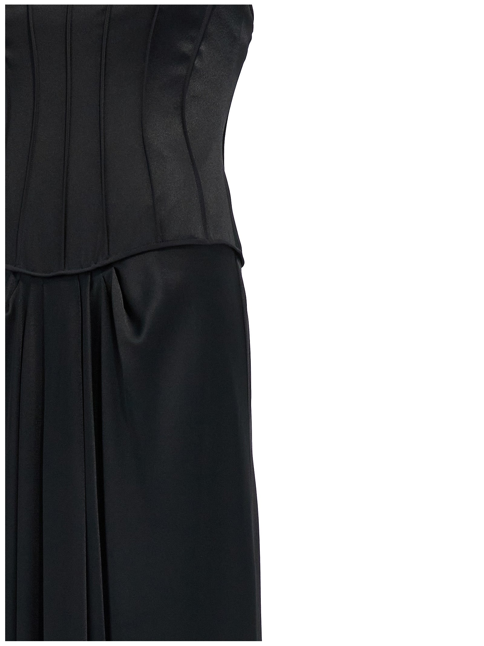 Alberta Ferretti Corset Satin Dress