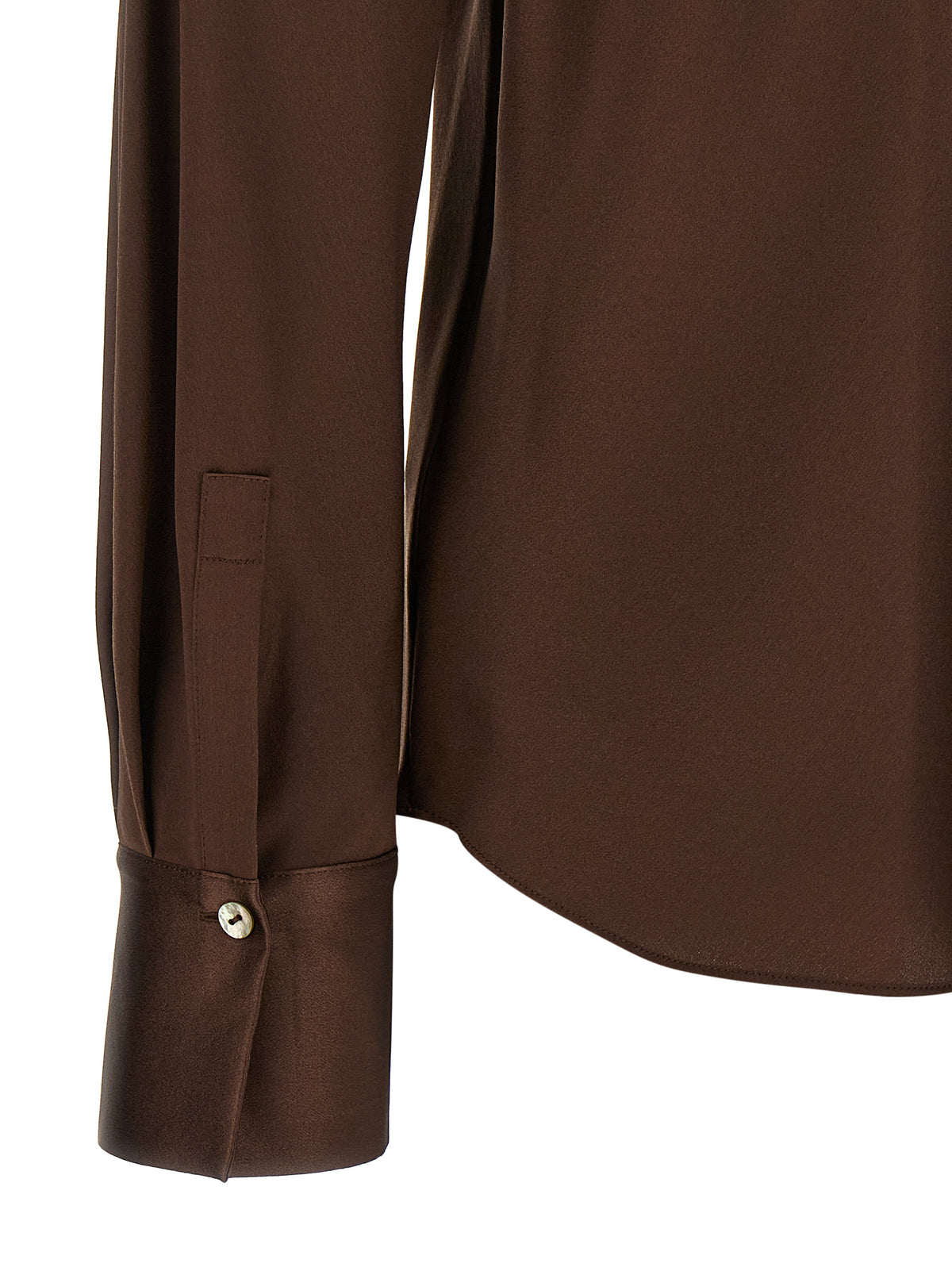 Vince Brown Silk Blouse