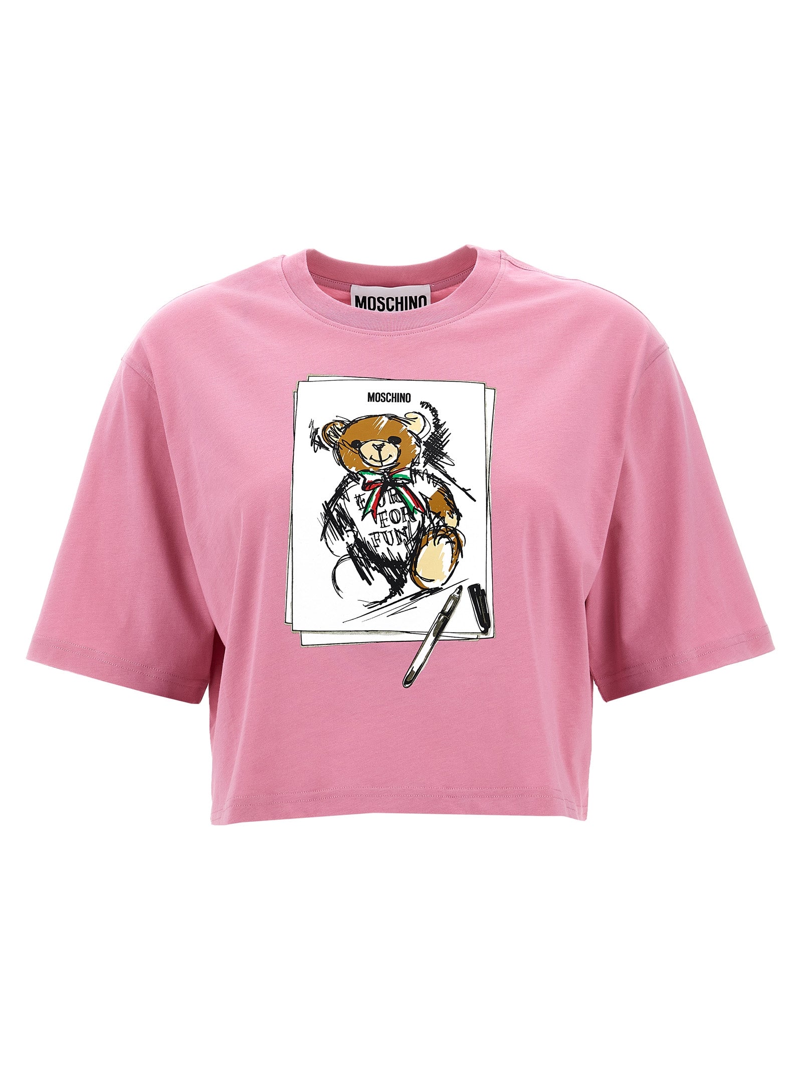 Moschino Printed Cropped T-Shirt