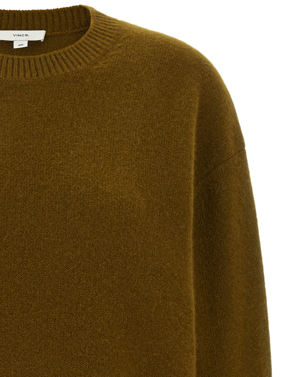 Vince Green Round-Neck Cashmere Sweater