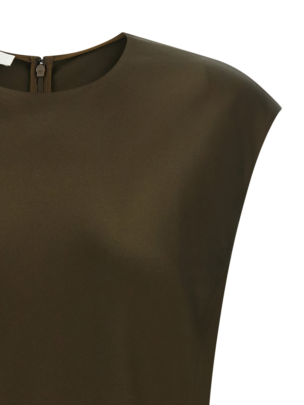 Vince Green Crêpe-Back Satin Top