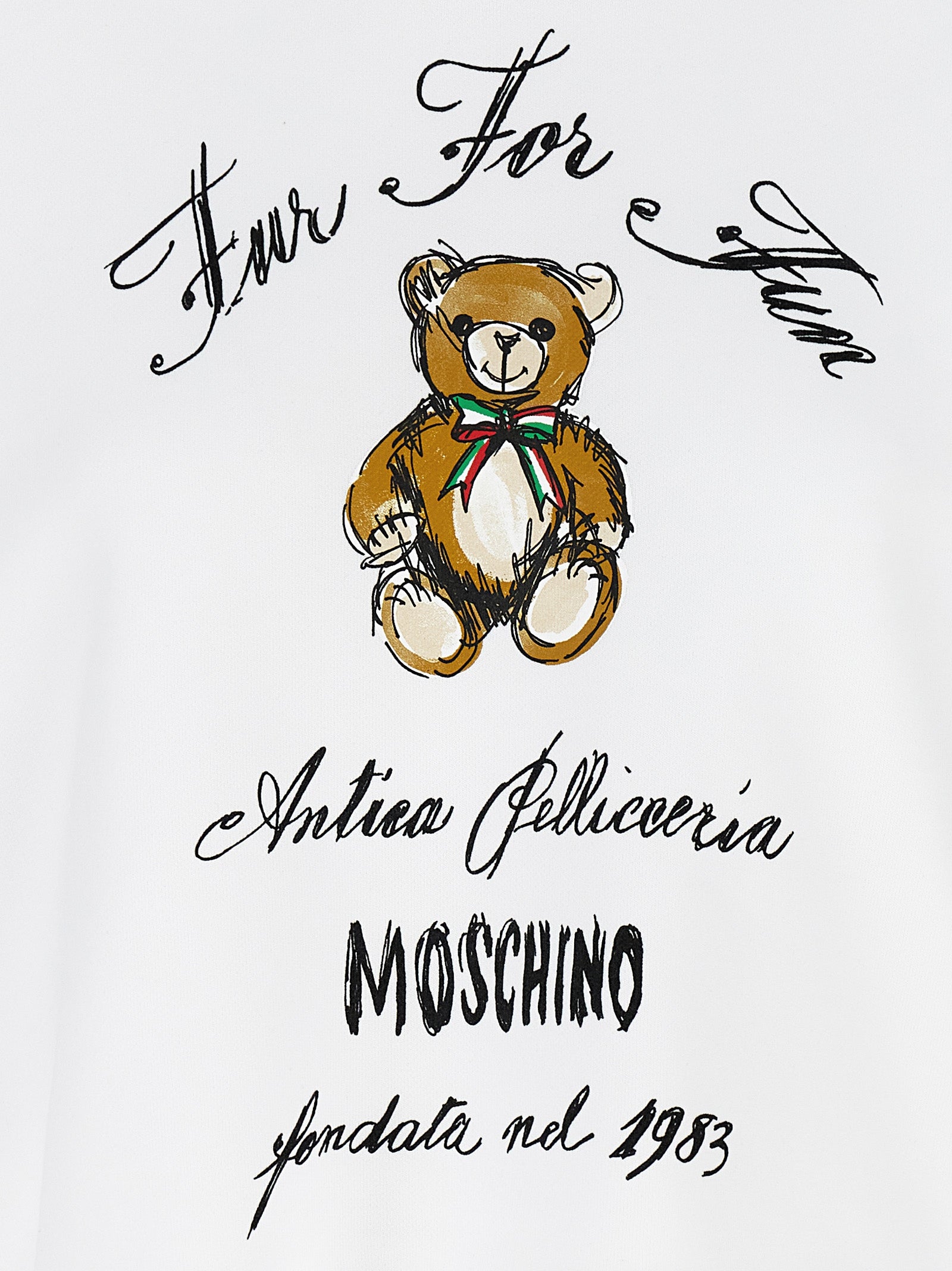 Moschino 'Antica Pellicceria' Cropped Hoodie