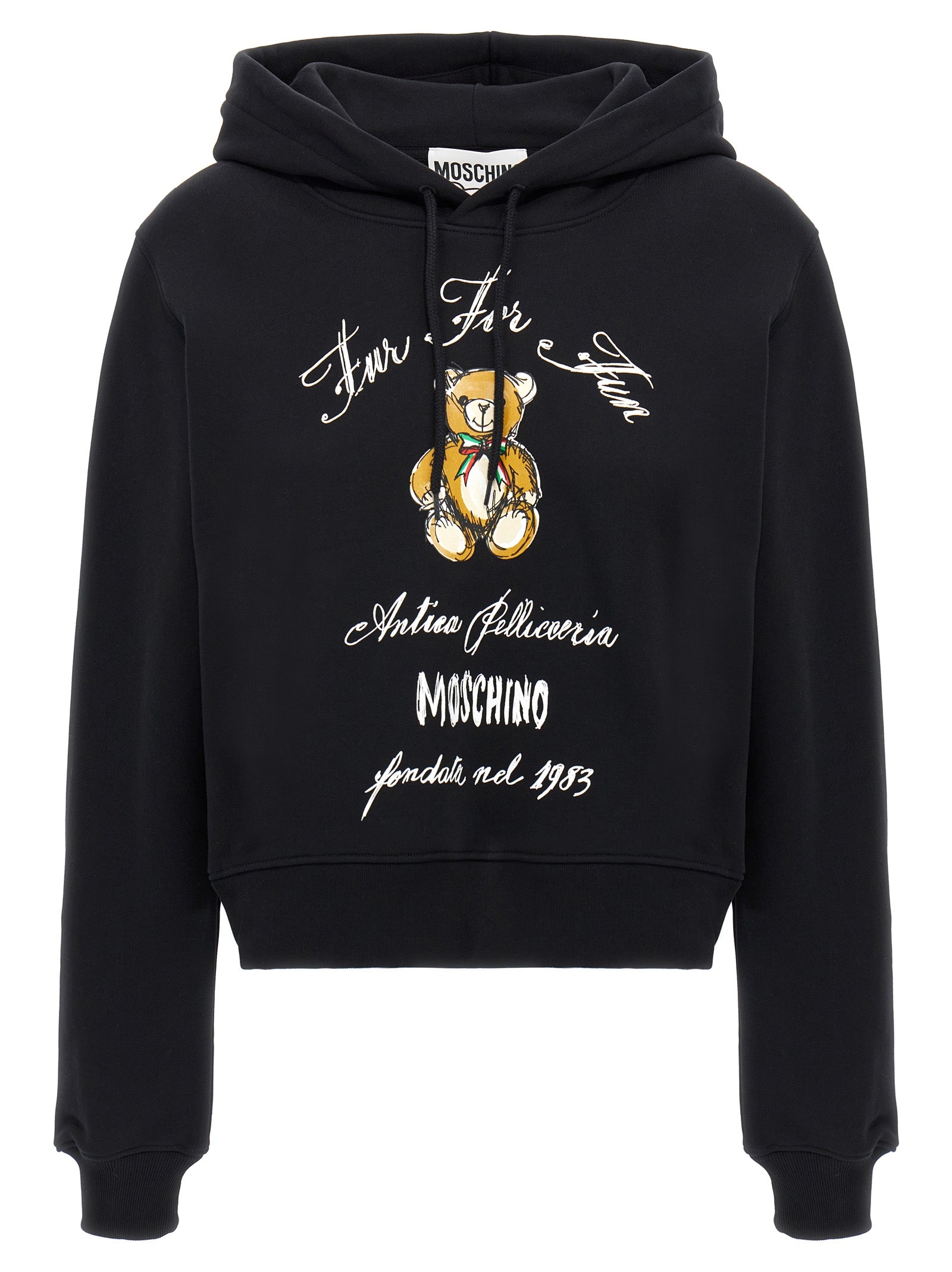 Moschino 'Antica Pellicceria' Cropped Hoodie