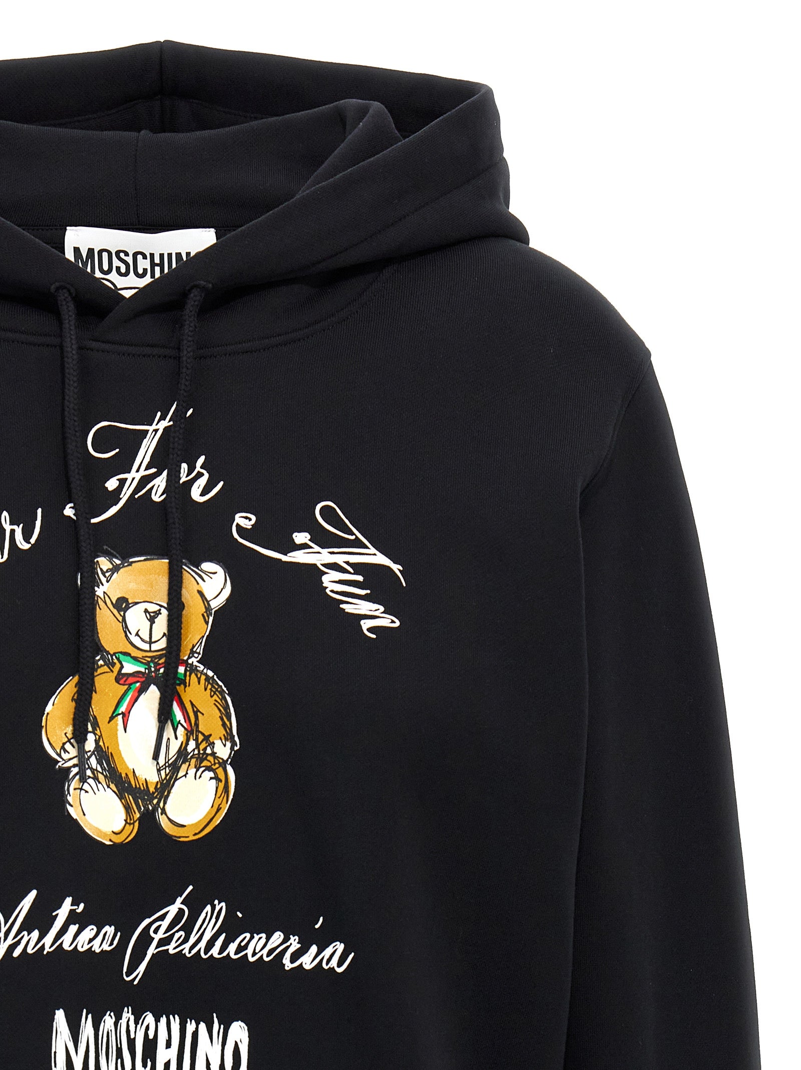 Moschino 'Antica Pellicceria' Cropped Hoodie