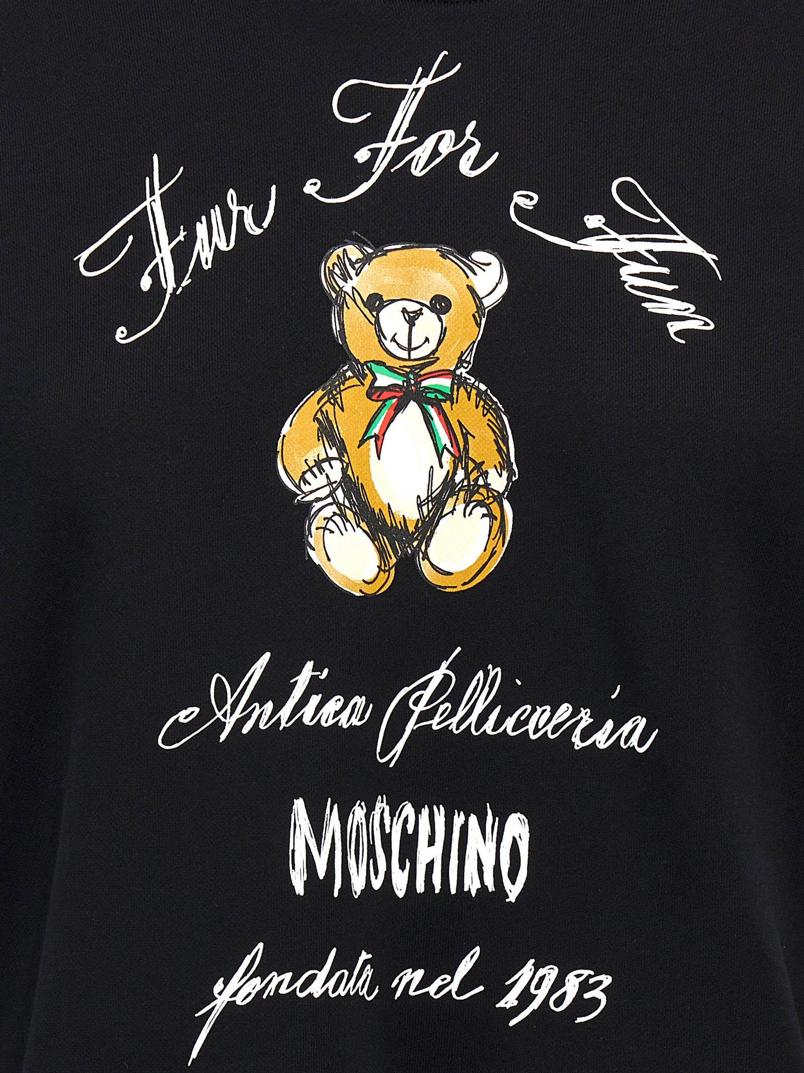 Moschino 'Antica Pellicceria' Cropped Hoodie