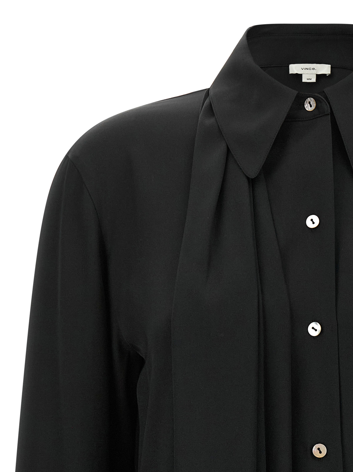 Vince Black 'Scarf-Tie' Shirt