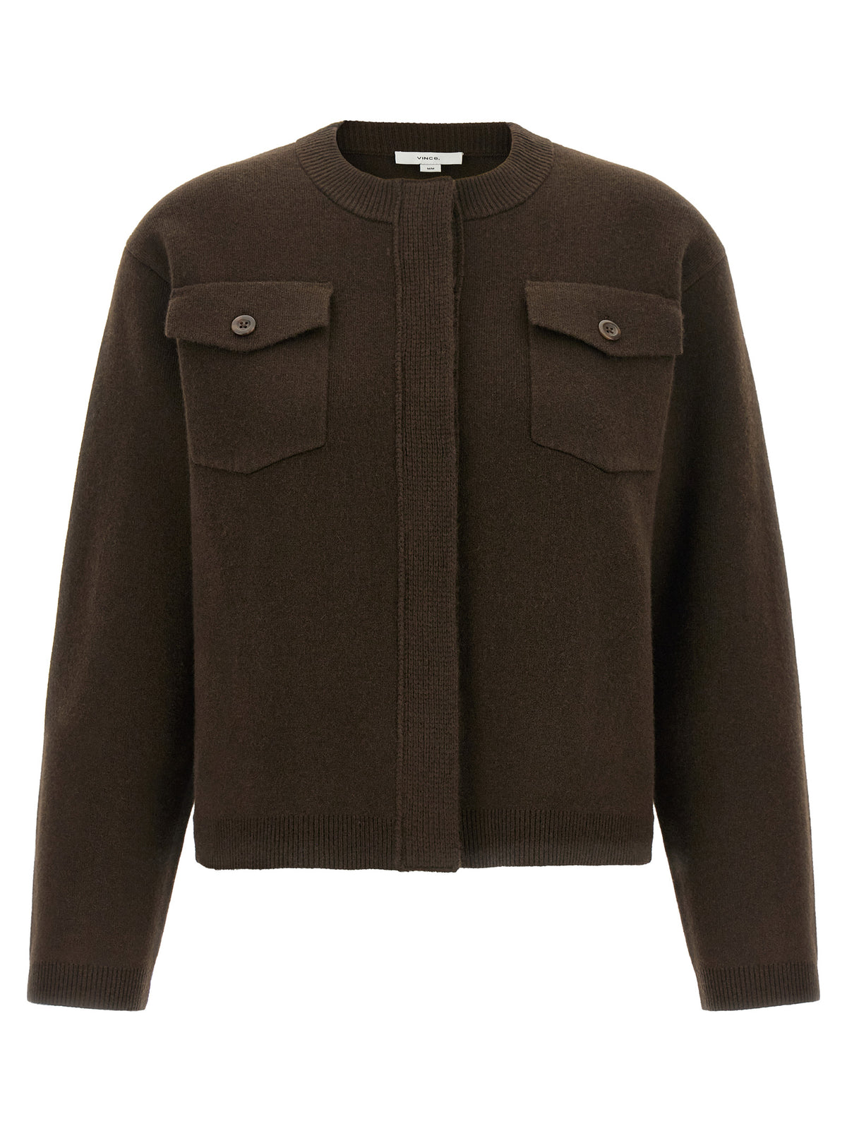 Vince Brown Flap Pockets Cardigan