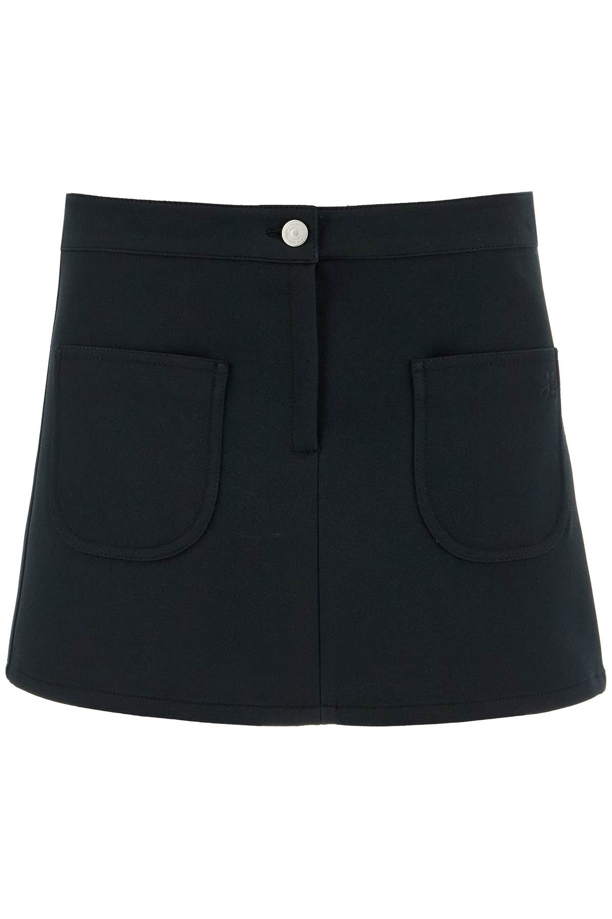 Courreges 2-Pocket Twill Mini Skirt