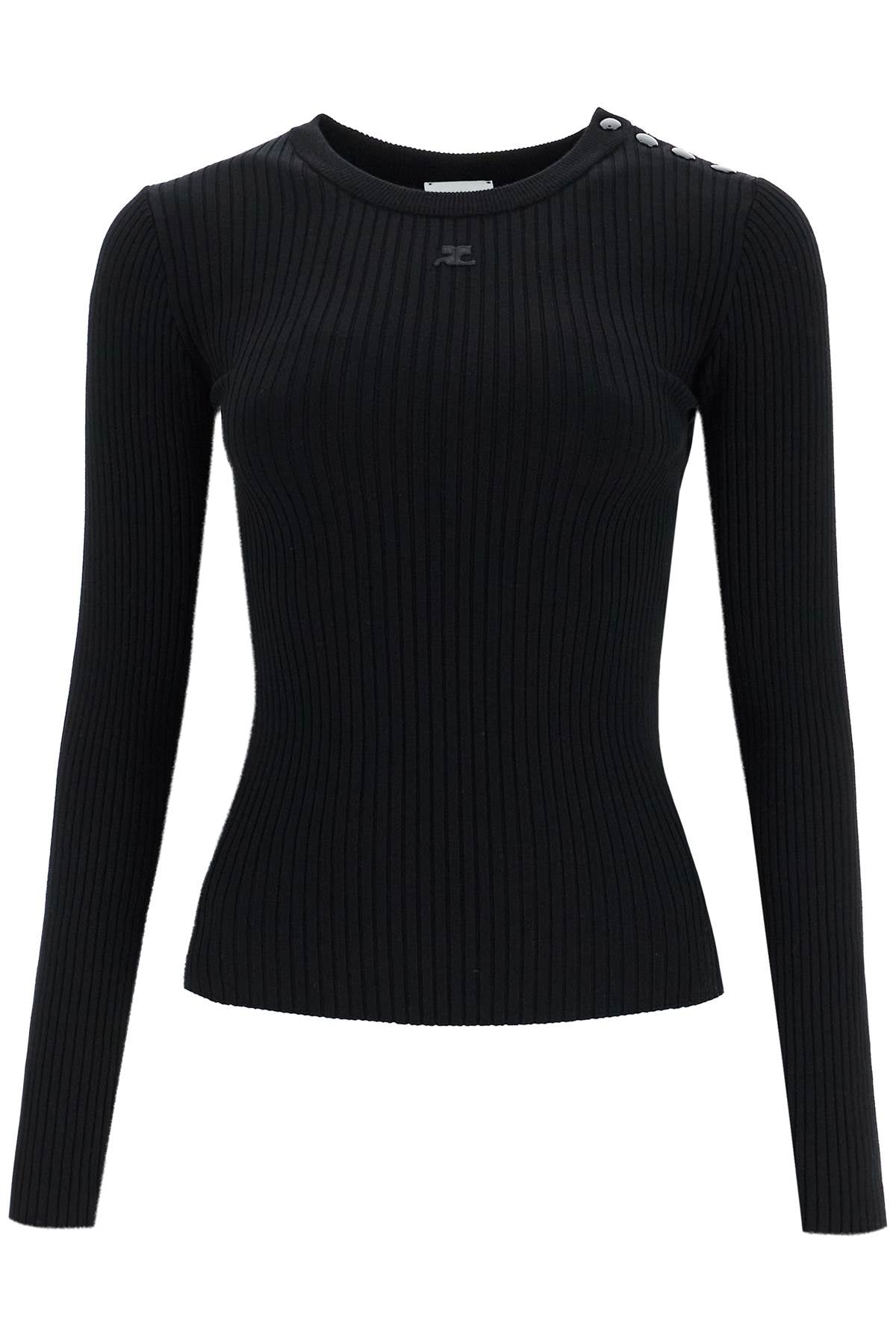 Courreges 'Ribbed Stretch Knit Pullover Sweater