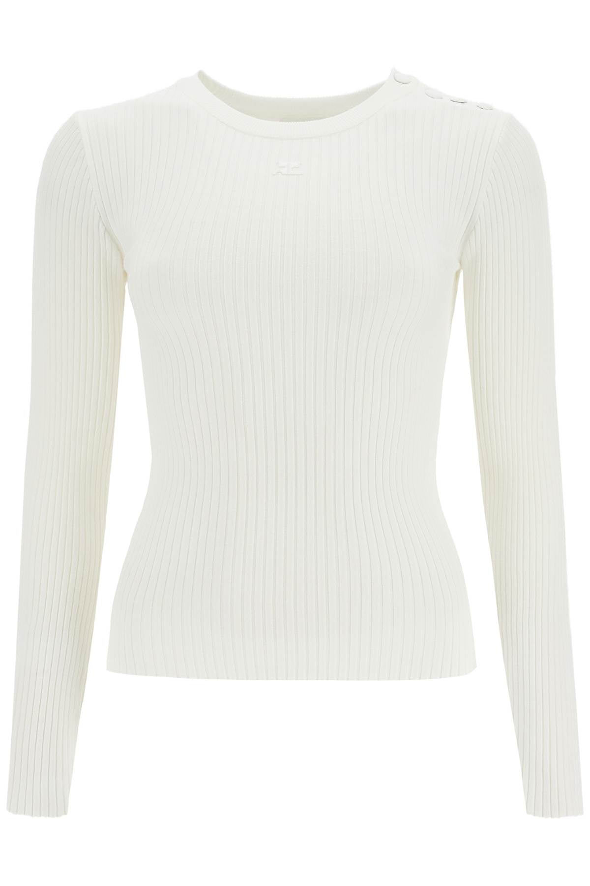 Courreges 'Ribbed Stretch Knit Pullover Sweater