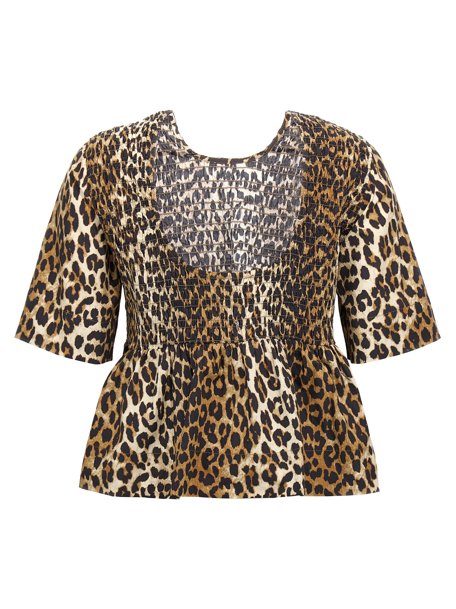 Ganni Leopard Blouse