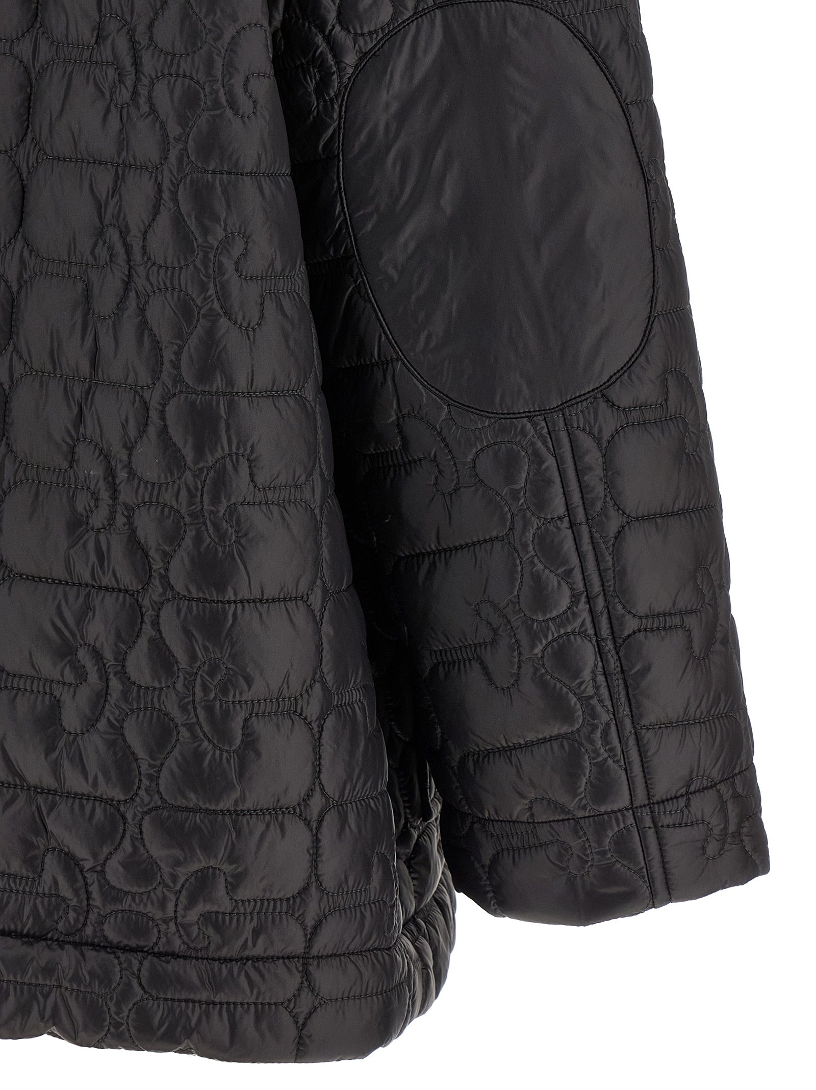 Ganni 'Black Shiny Quilt Midi' Jacket