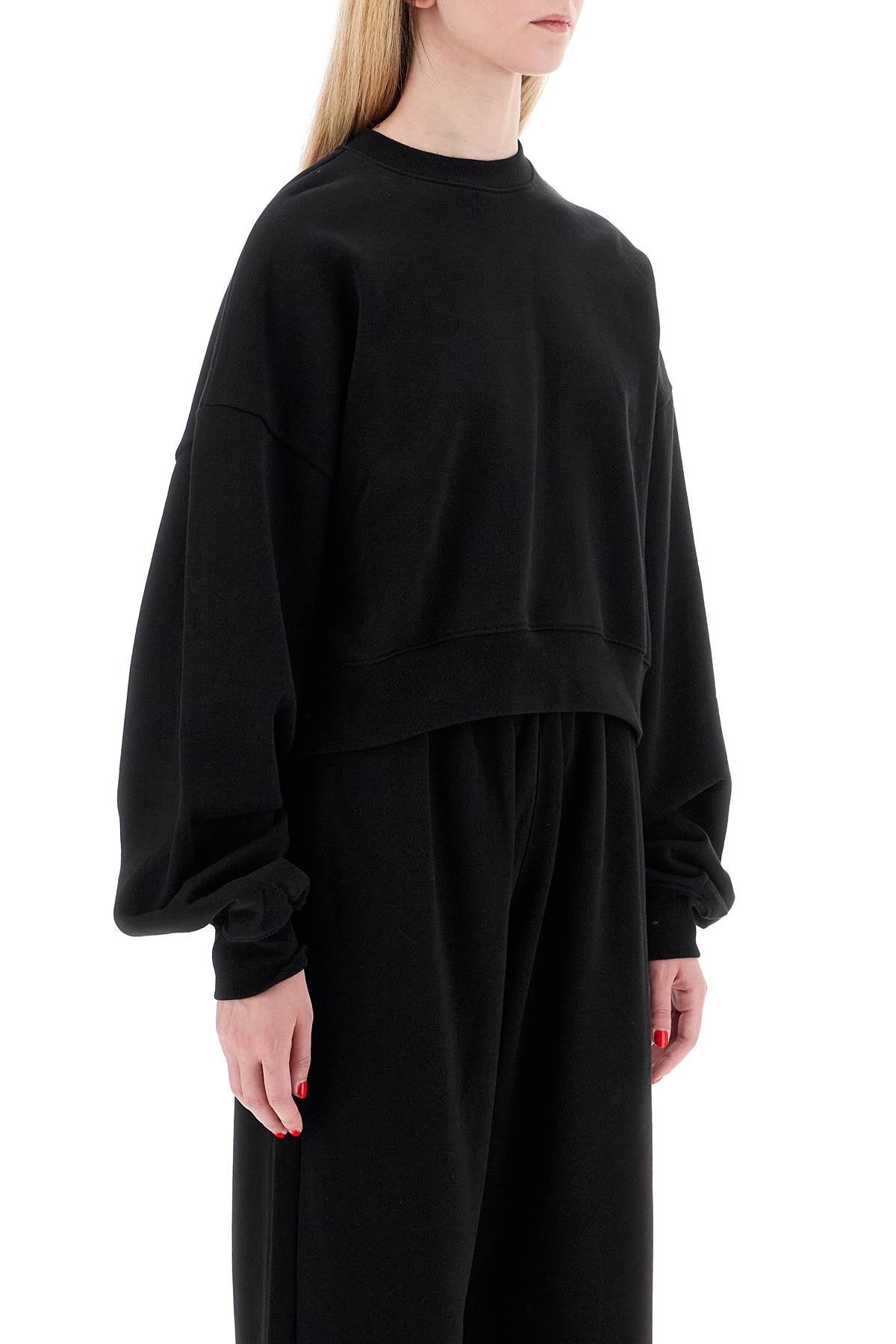 Wardrobe.Nyc 'Cropped Sweatshirt With Puffed Sleeves