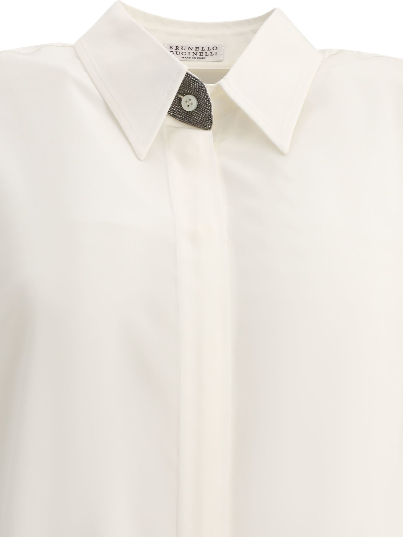 Brunello Cucinelli Crepe De Chine Shirt With Precious Buttonhole