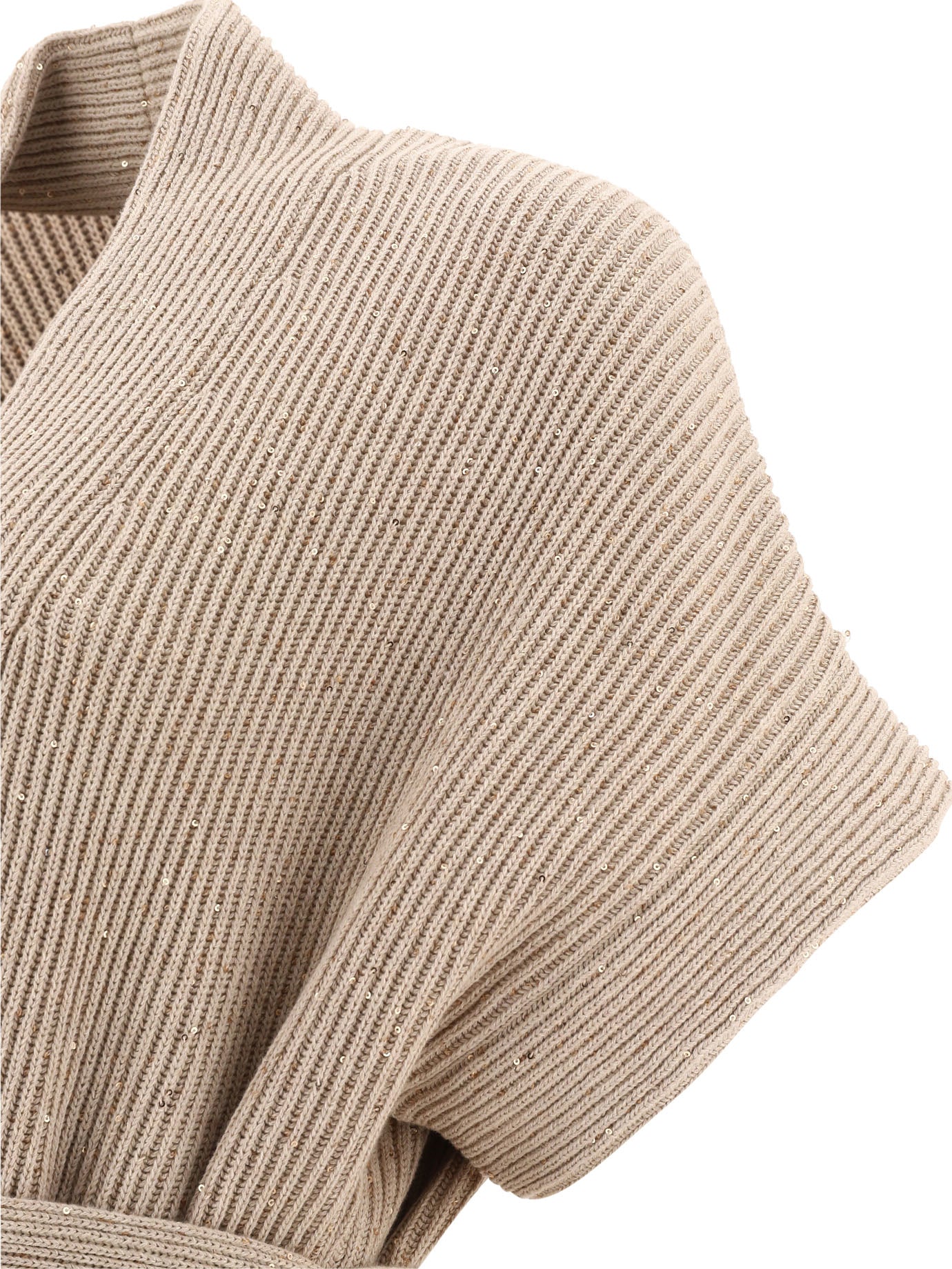 Brunello Cucinelli Diamante Ribbed Cardigan