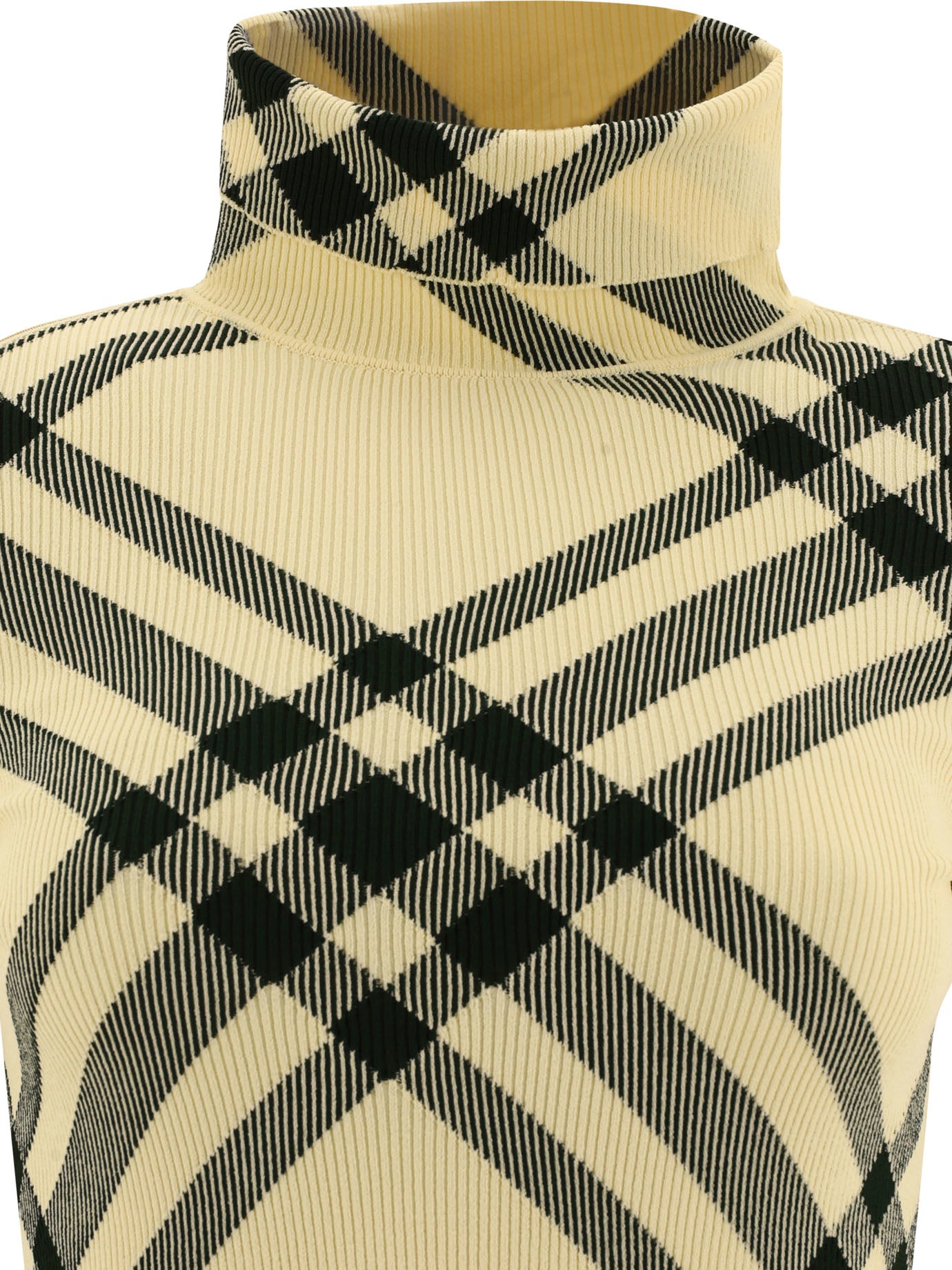 Burberry Check Turtleneck Sweater