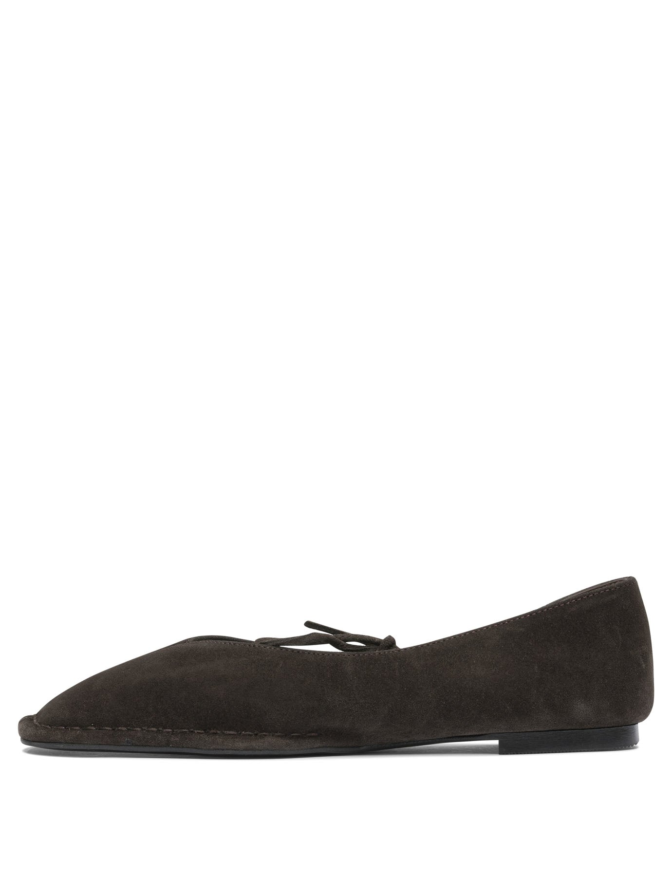 Alohas Sway Suede Coffee Brown Leather Ballet Flats
