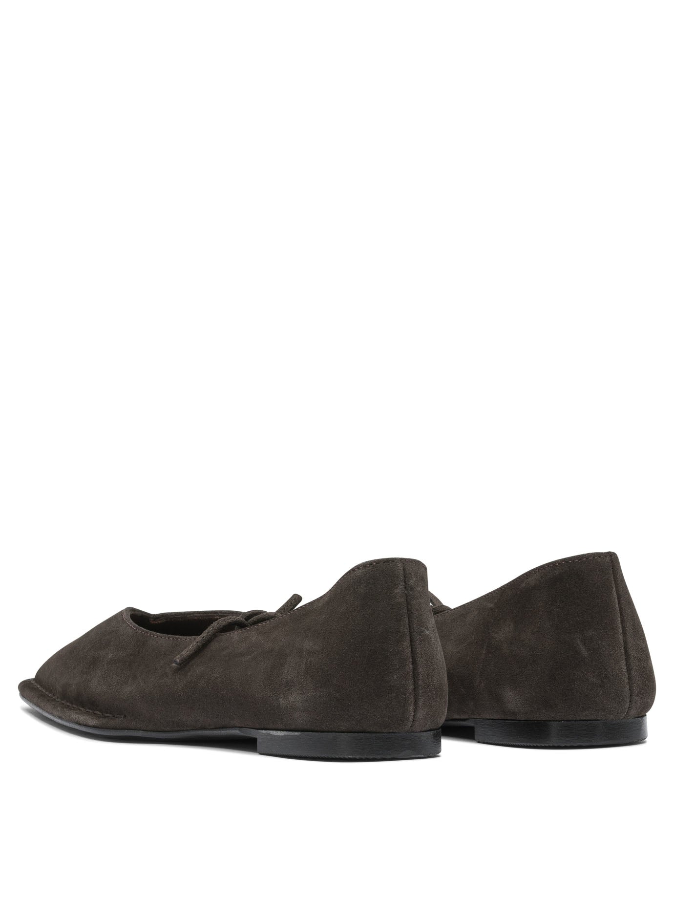 Alohas Sway Suede Coffee Brown Leather Ballet Flats