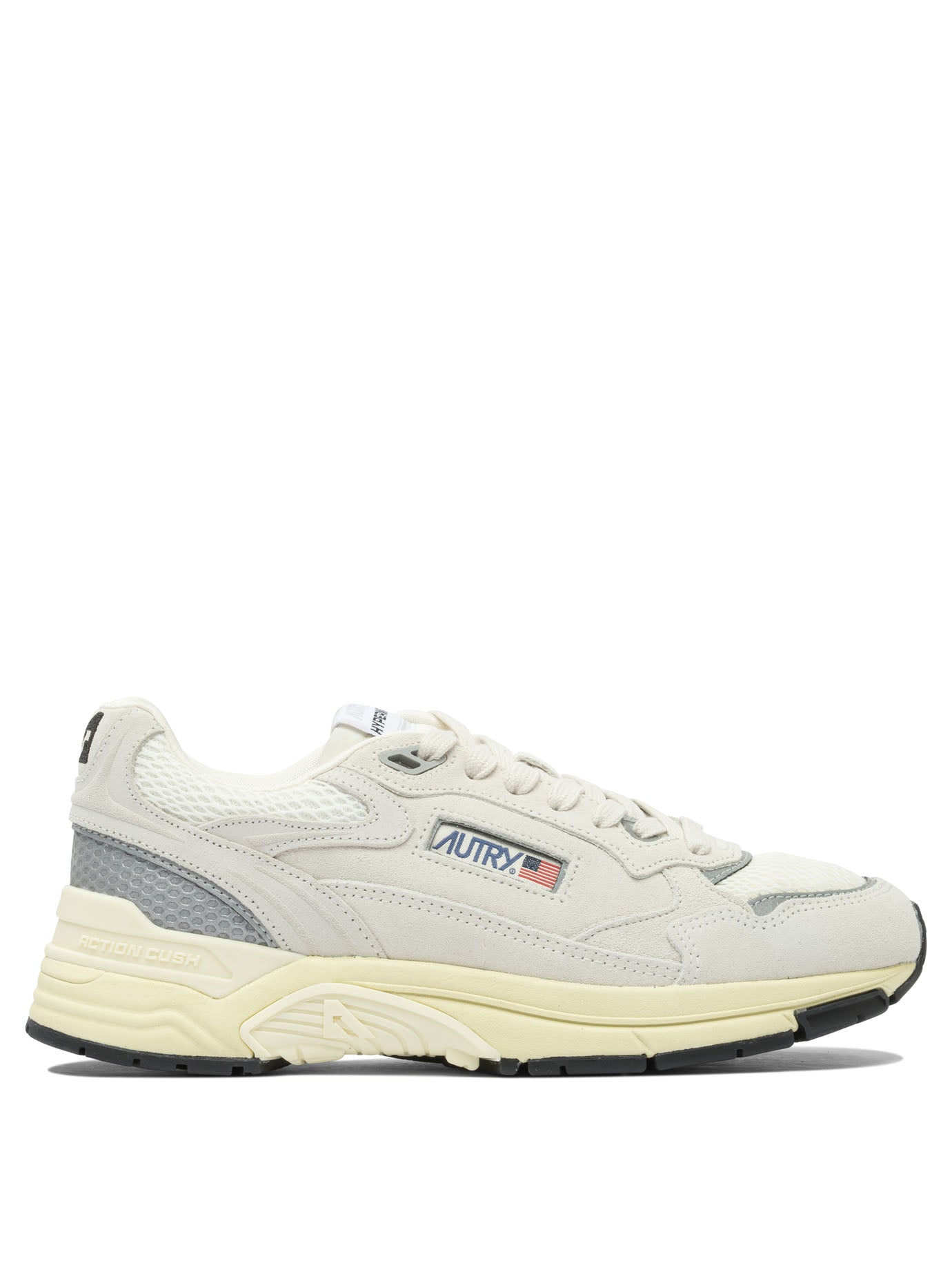 Autry Hyperway Low Man Suede/Mesh Wht/Silv