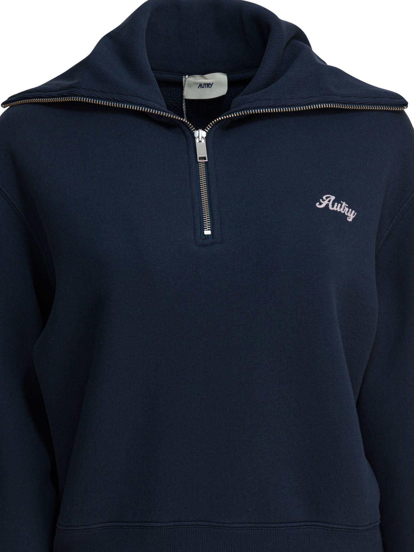 Autry Sweatshirt With Half Zipper And Club Logo