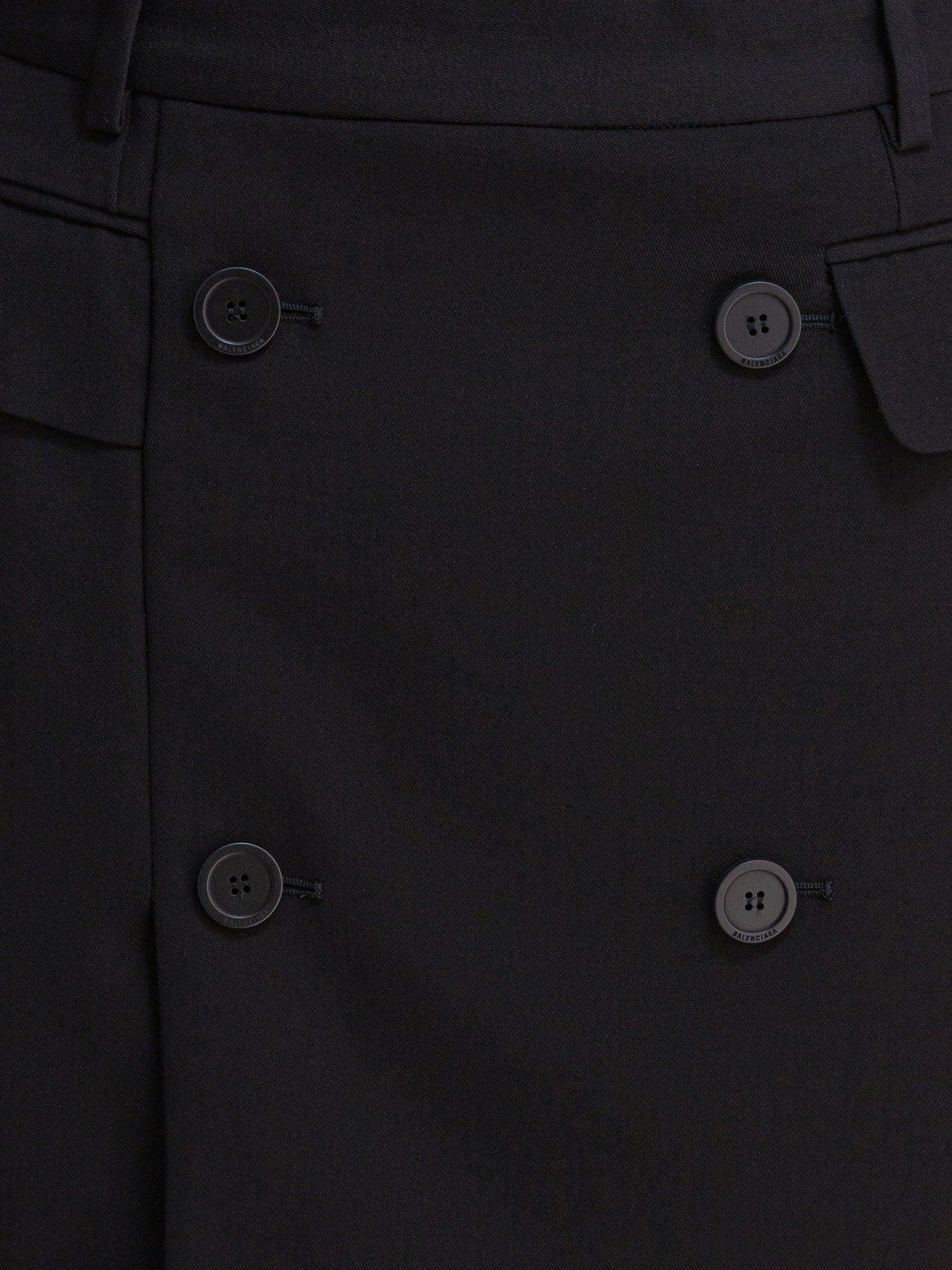 Balenciaga Viscose And Wool Twill Miniskirt