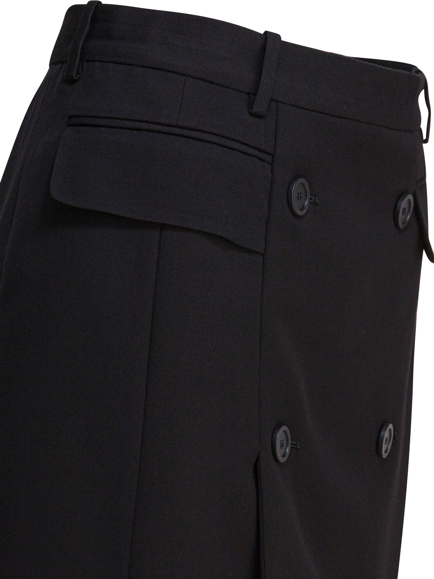Balenciaga Viscose And Wool Twill Miniskirt