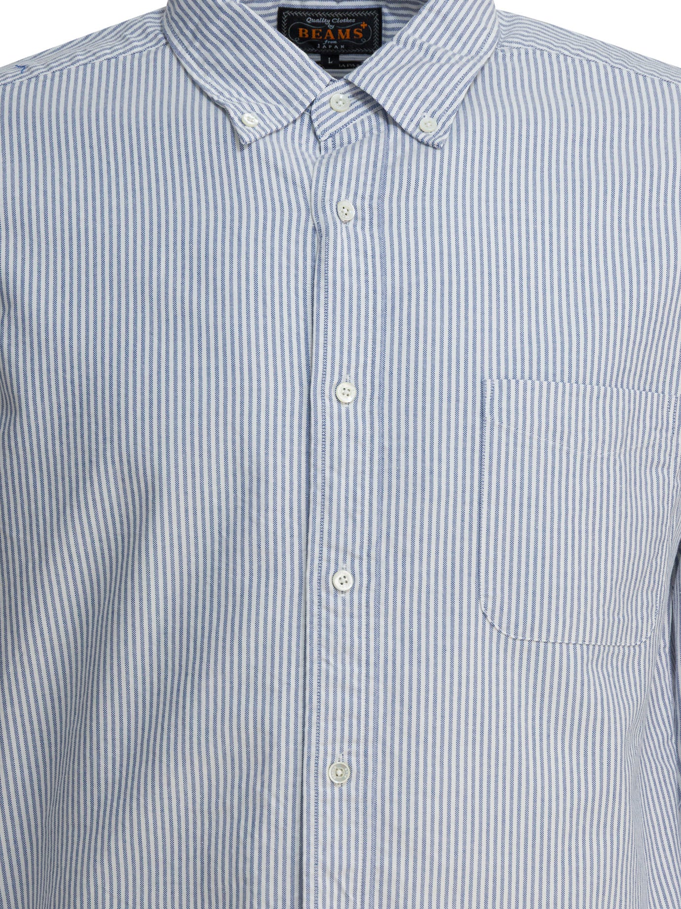 Beams Plus Cotton Striped Shirt