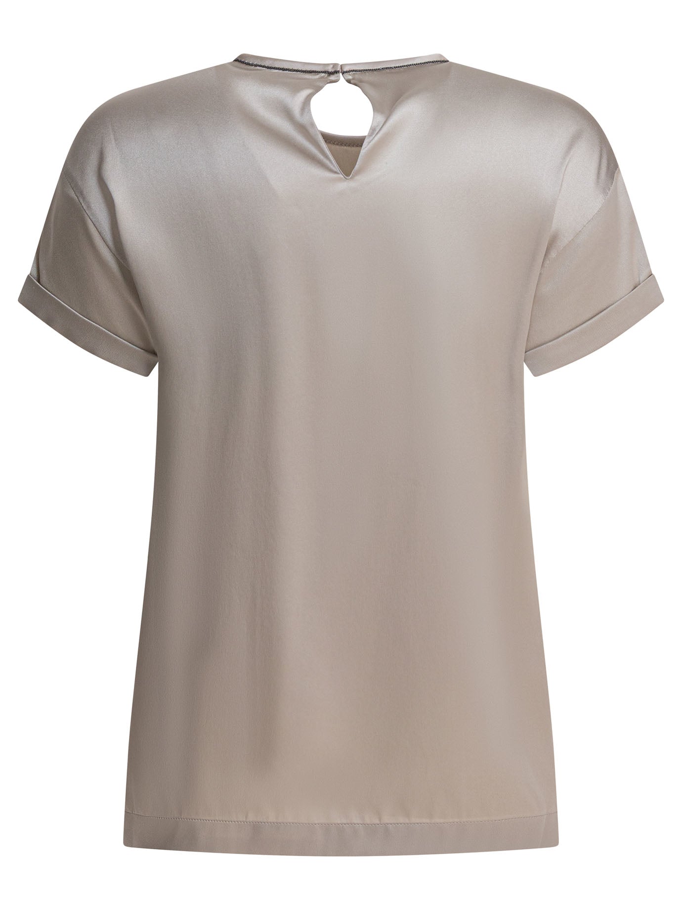 Brunello Cucinelli Silk Crewneck T-Shirt