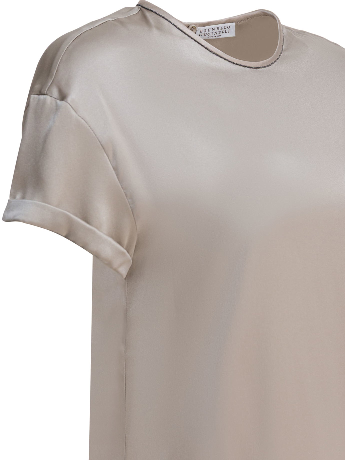 Brunello Cucinelli Silk Crewneck T-Shirt