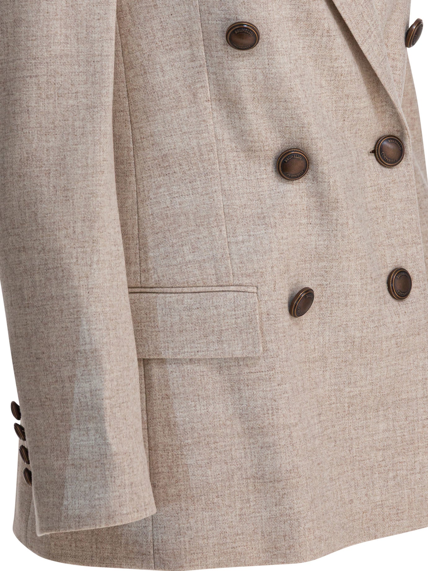 Brunello Cucinelli Wool And Cashmere Twill Flannel Blazer
