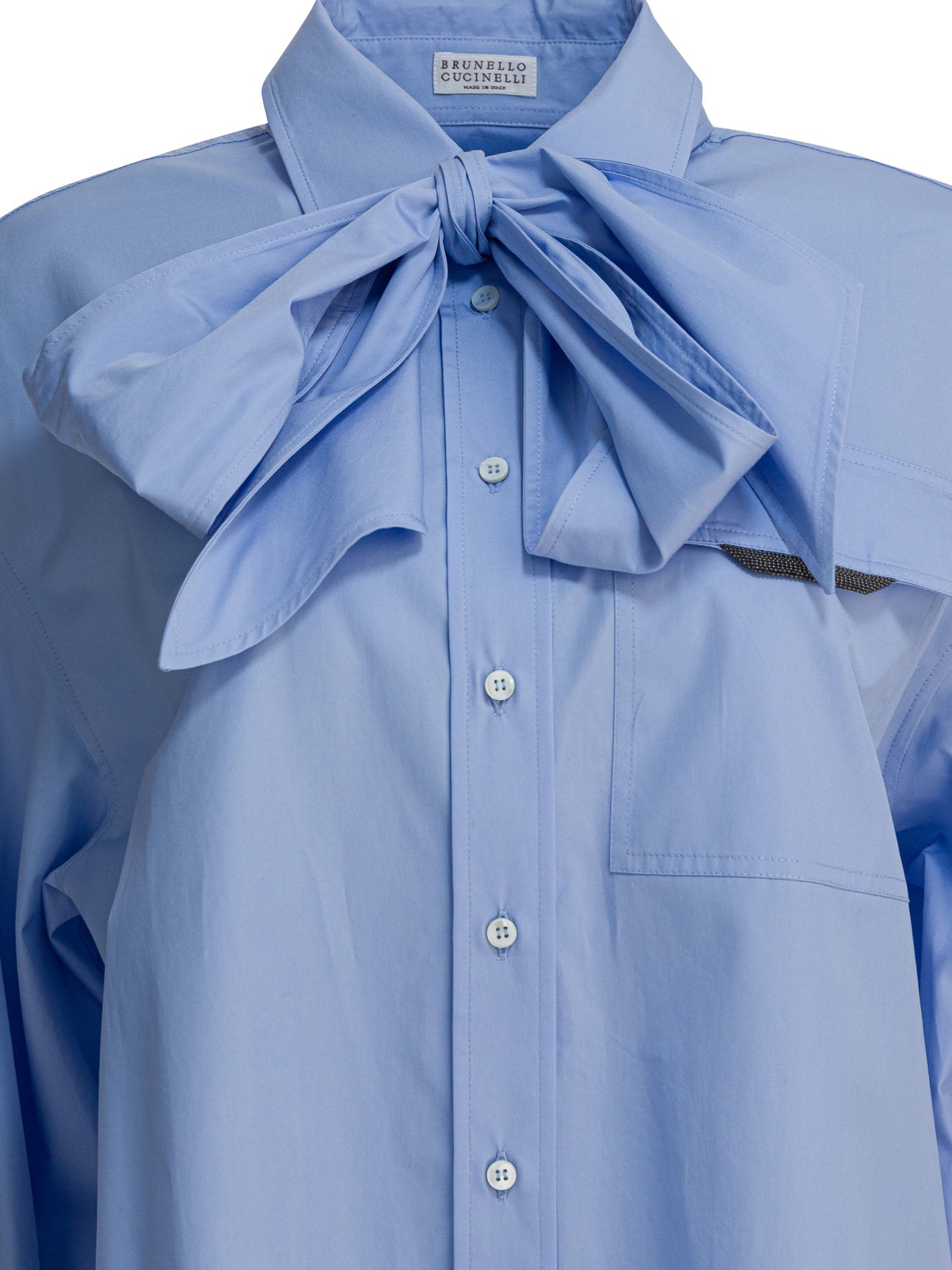 Brunello Cucinelli Collar Shirt With Bow